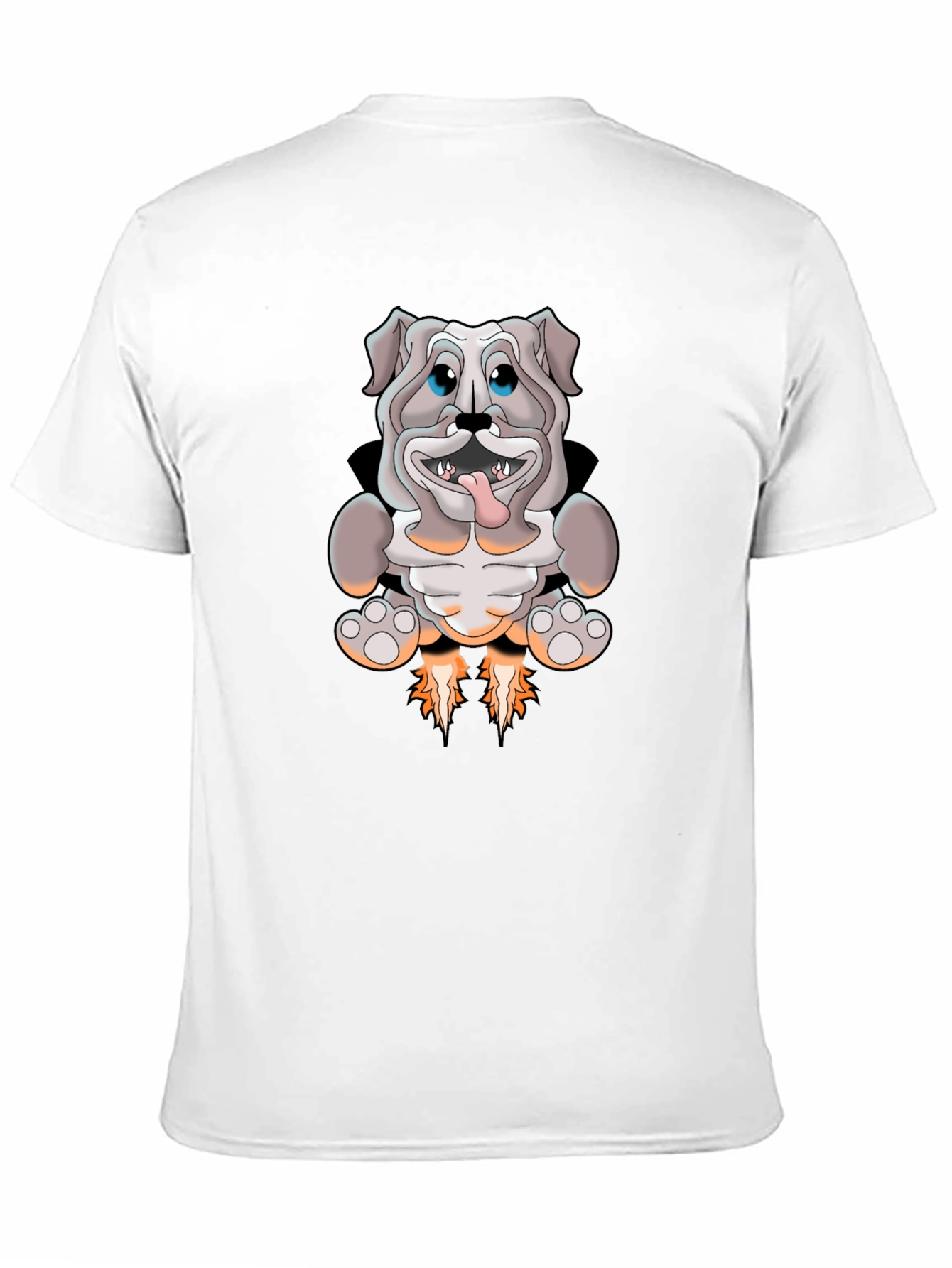 Bulldog Rocket T-Shirt - Black Cotton