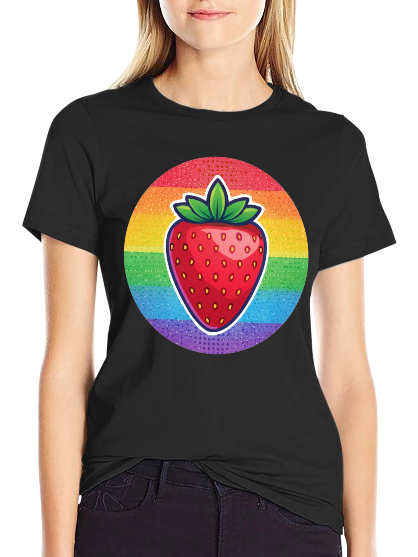 Rainbow Strawberry Graphic Tee - Unisex