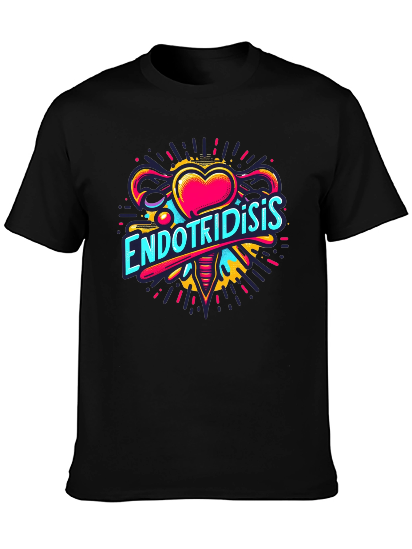 Endometriosis Awareness Black T-Shirt