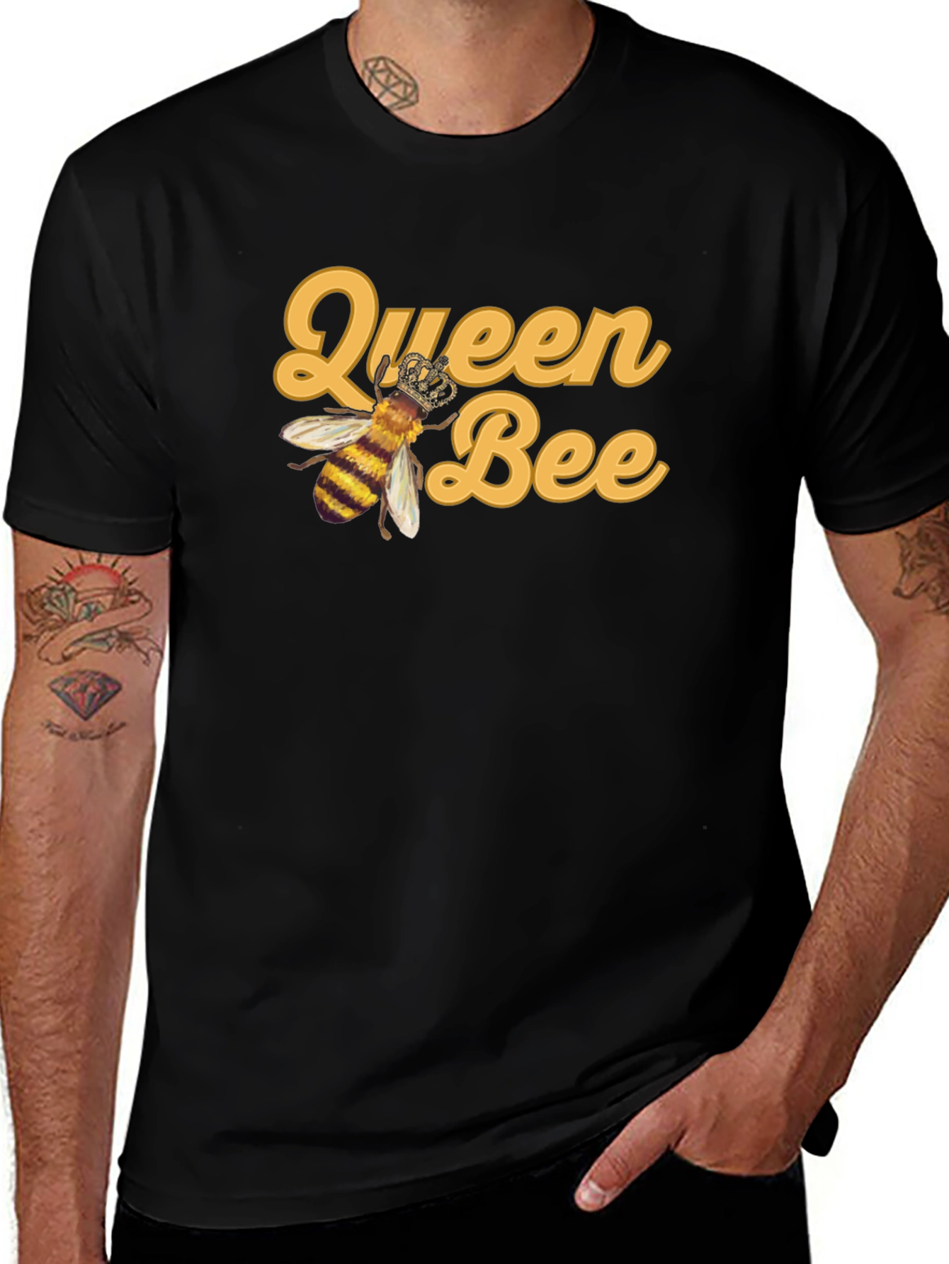 Queen Bee Graphic Black T-Shirt