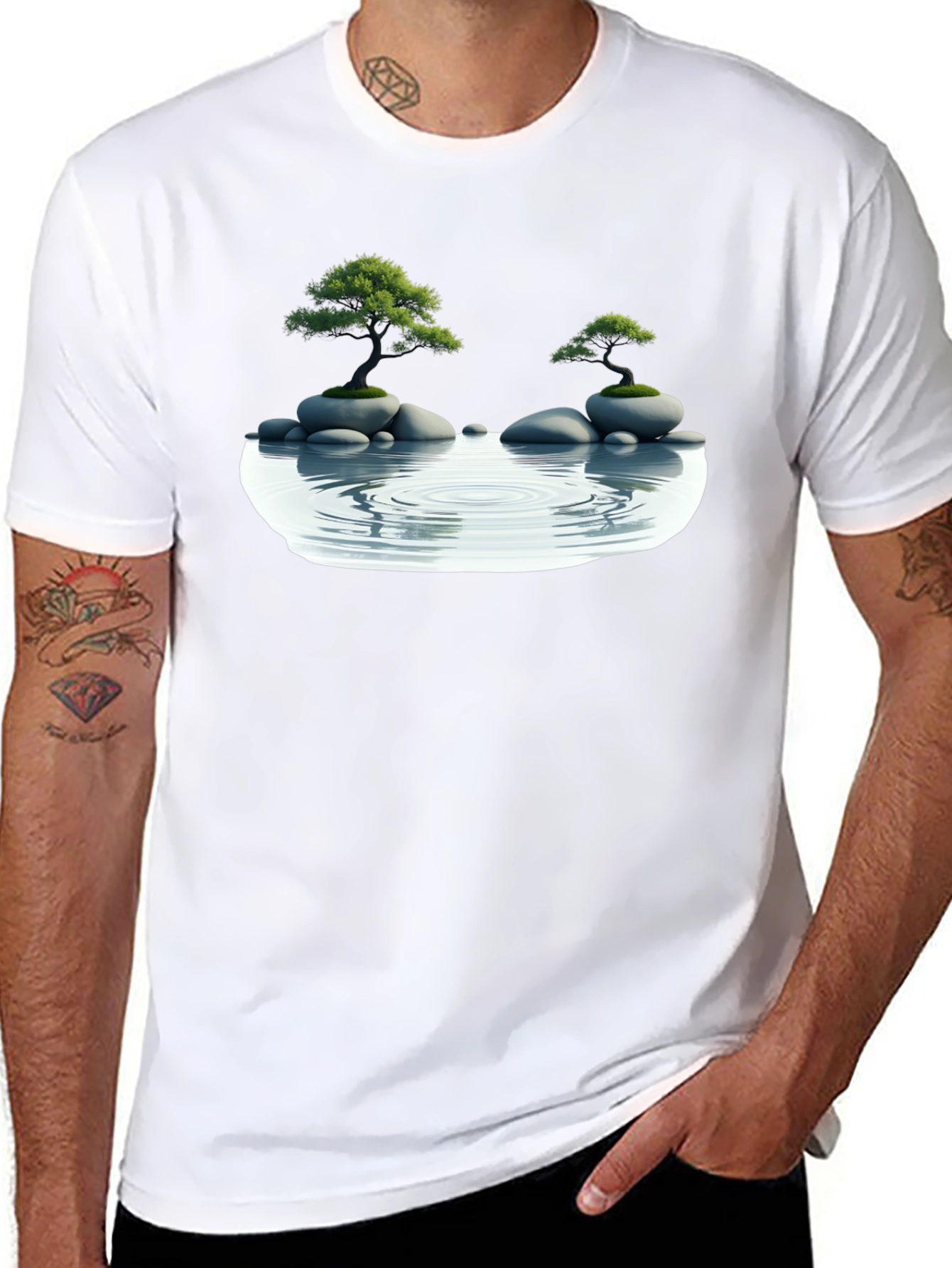 Zen Garden T-Shirt - Relaxed Fit Black Tee