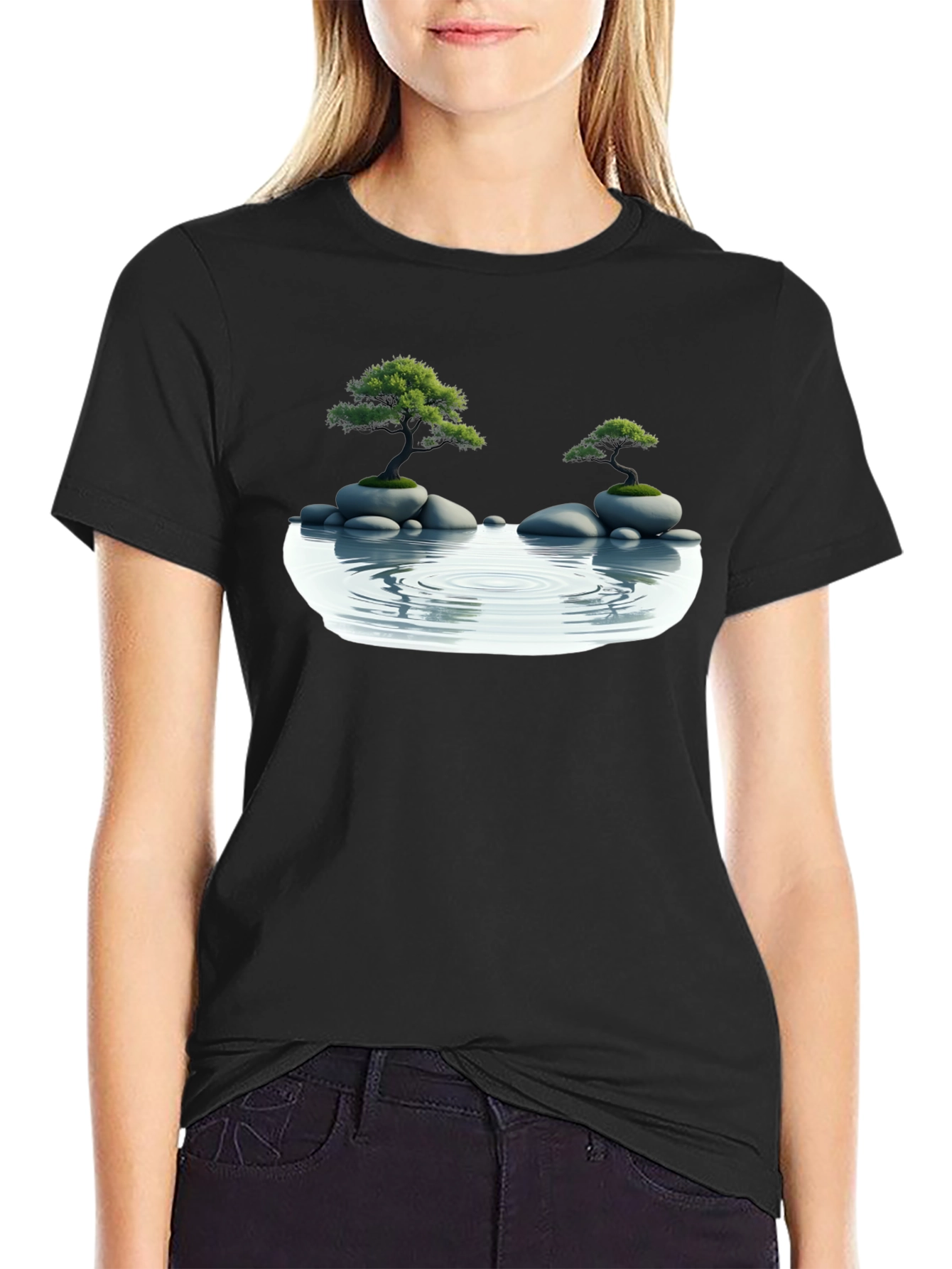 Zen Garden T-Shirt - Relaxed Fit Black Tee