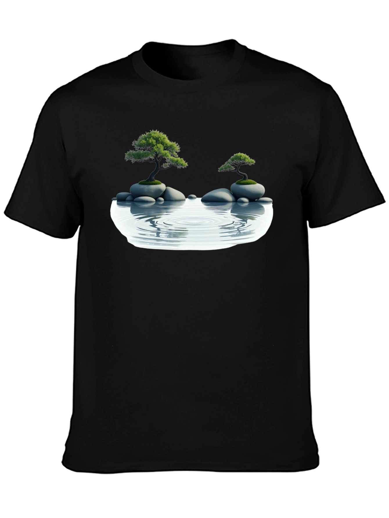 Zen Garden T-Shirt - Relaxed Fit Black Tee