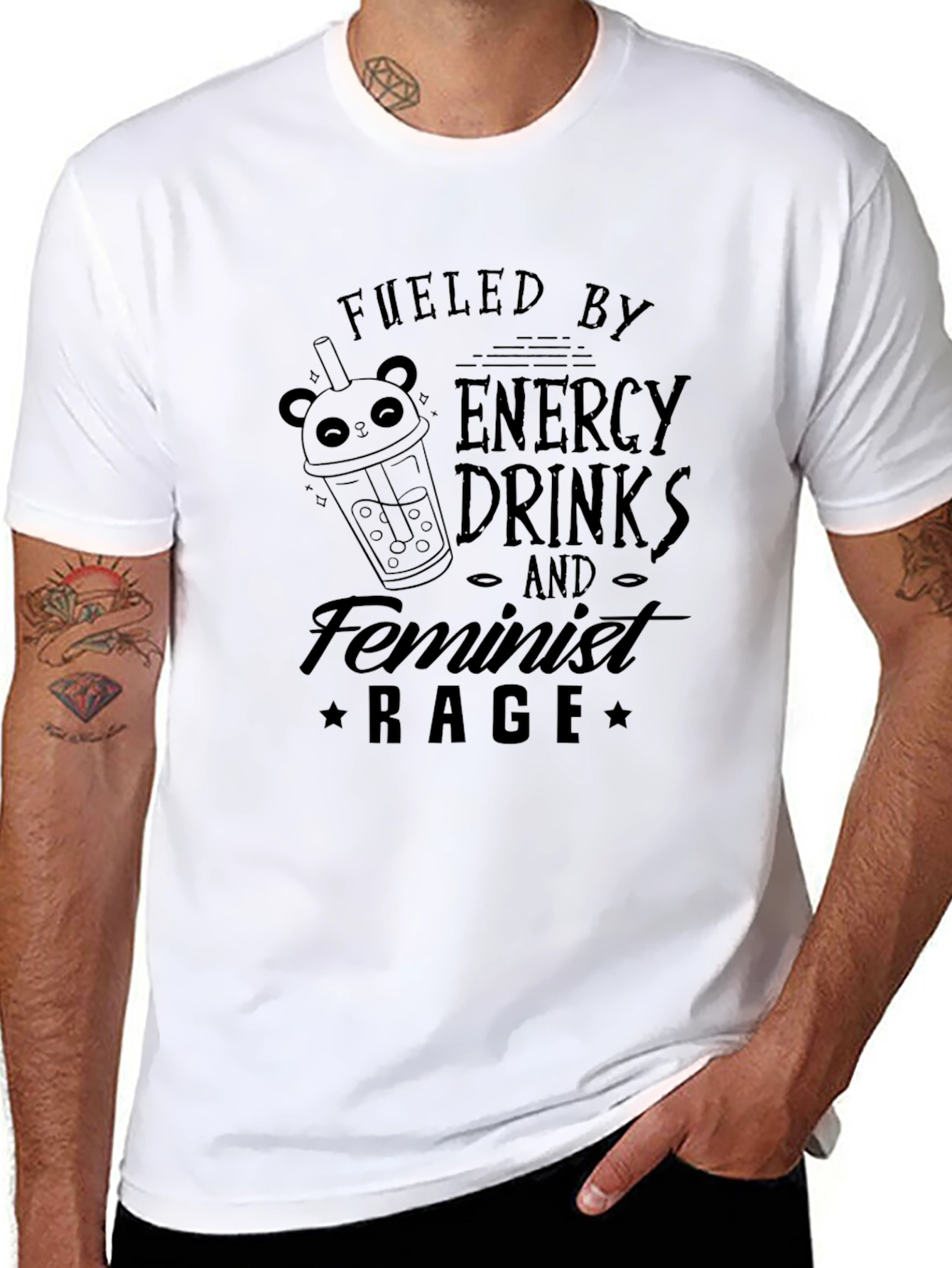 Fueled by Energy Drinks and Feminist Rage T-Shirt