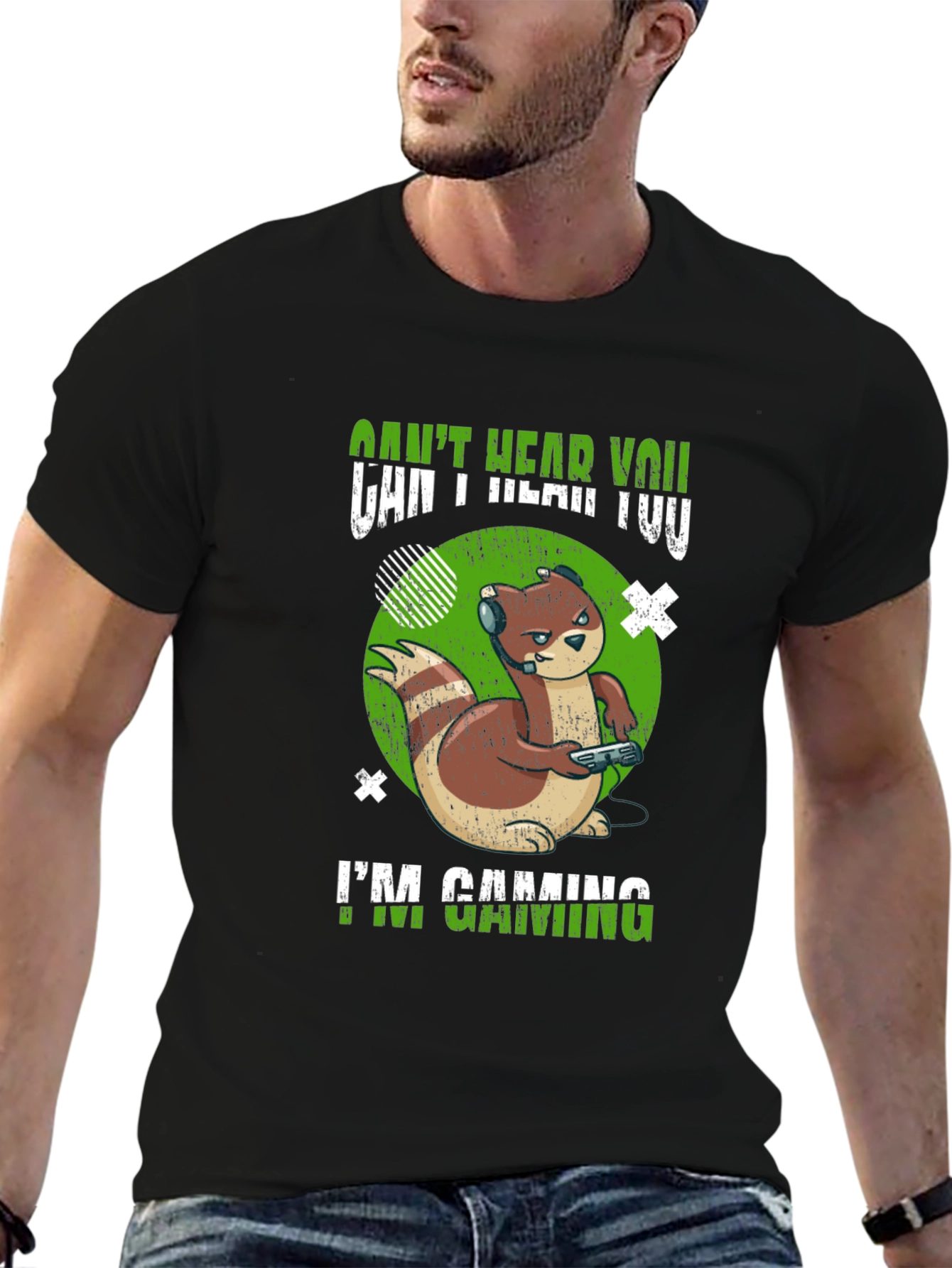 Gamer Otter T-Shirt - Cant Hear You Im Gaming!