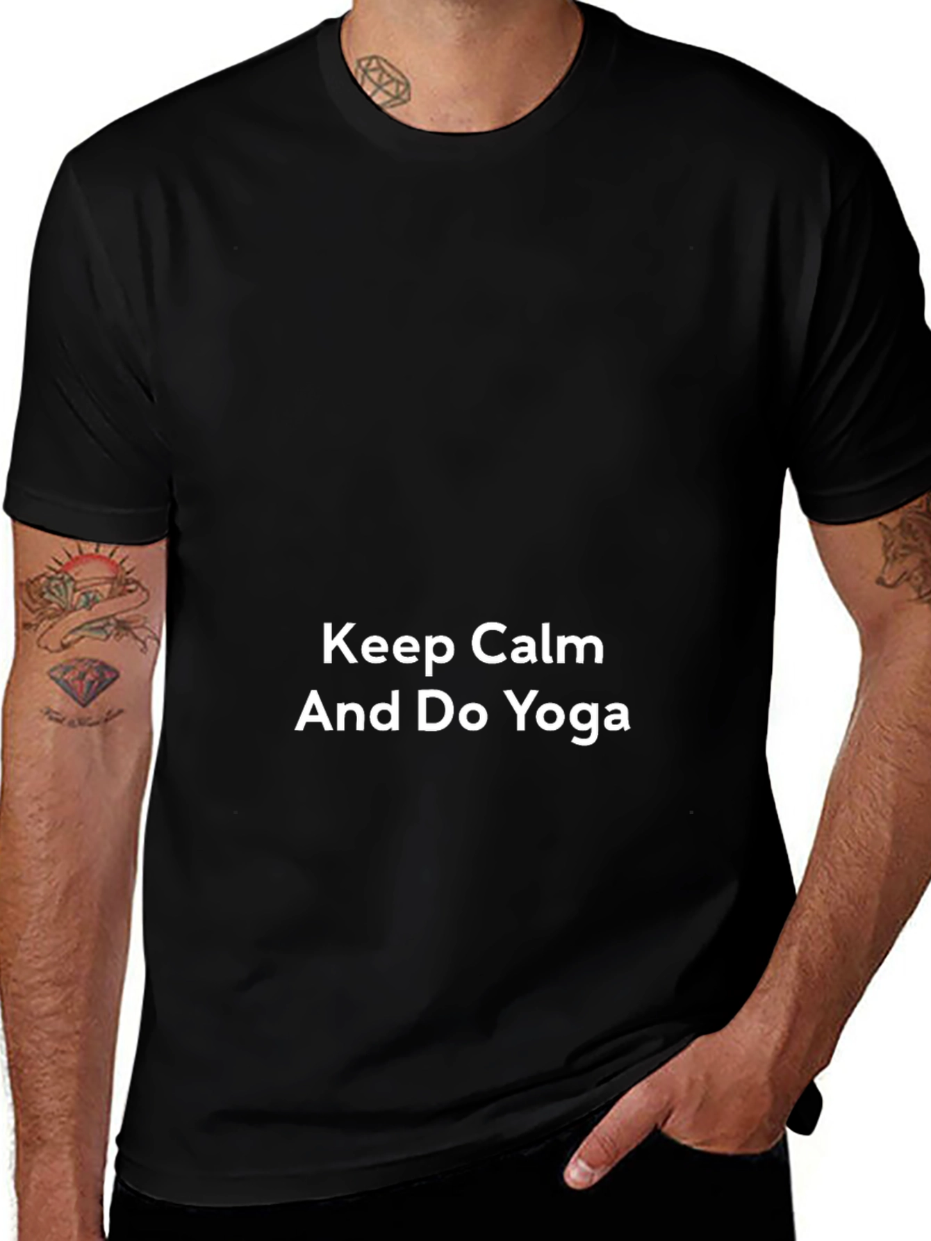 Keep Calm and Do Yoga Black T-Shirt
