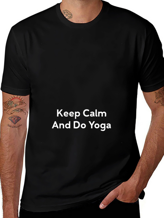 Keep Calm and Do Yoga Black T-Shirt