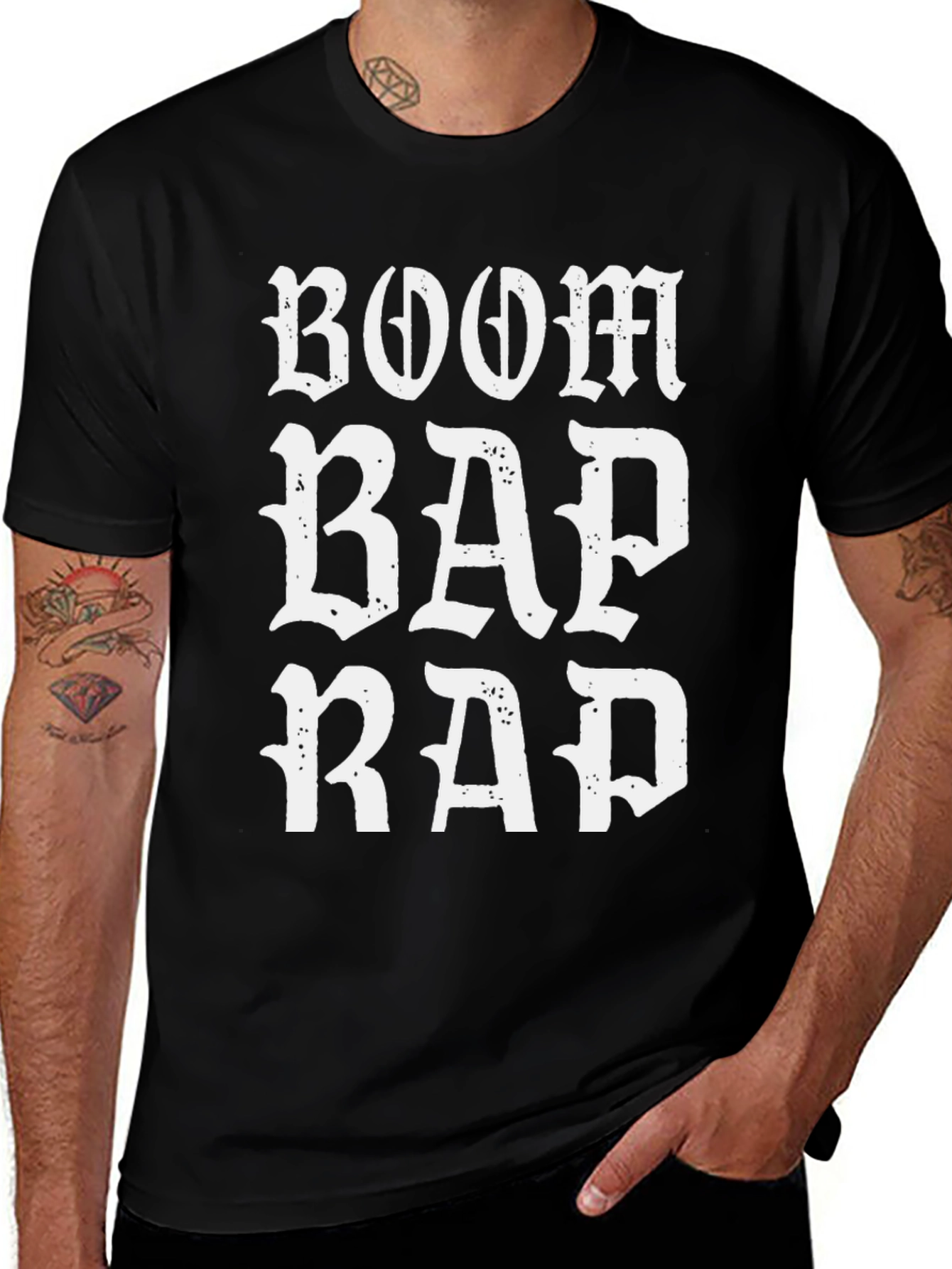 Boom Bap Rap Graphic T-Shirt - Black Cotton Tee