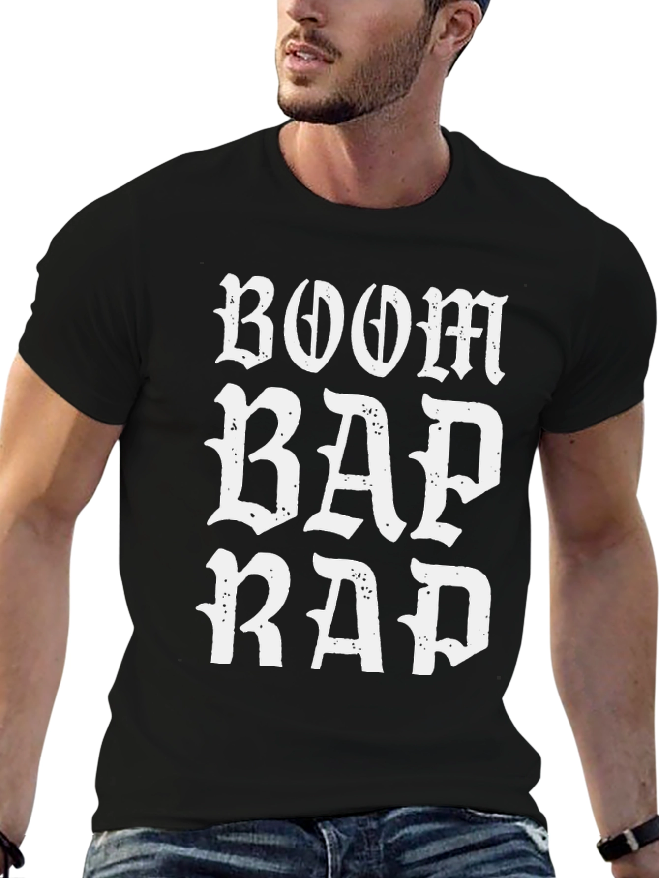 Boom Bap Rap Graphic T-Shirt - Black Cotton Tee