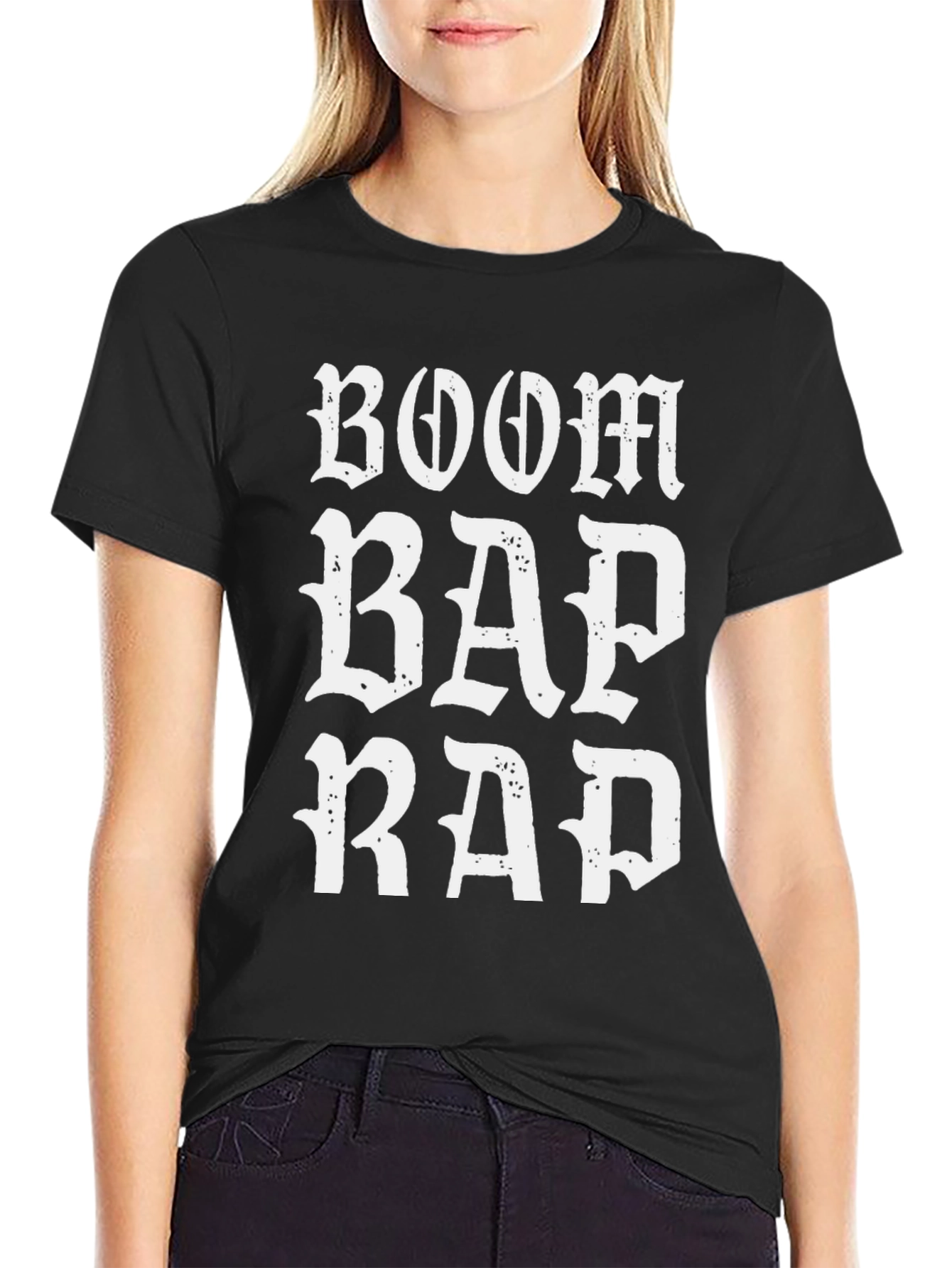 Boom Bap Rap Graphic T-Shirt - Black Cotton Tee