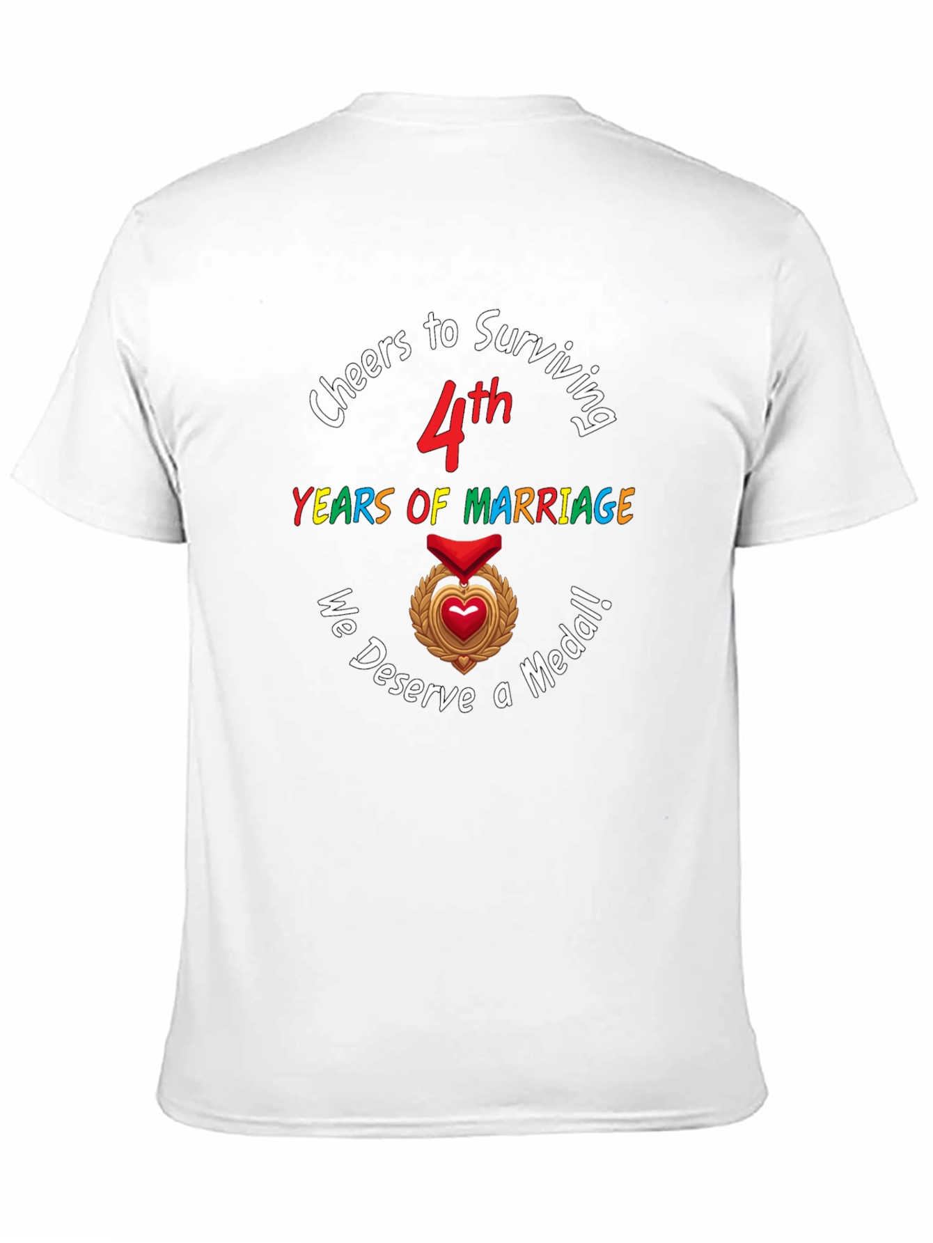 4th Anniversary T-Shirt: Cheers to Surviving Marriage!