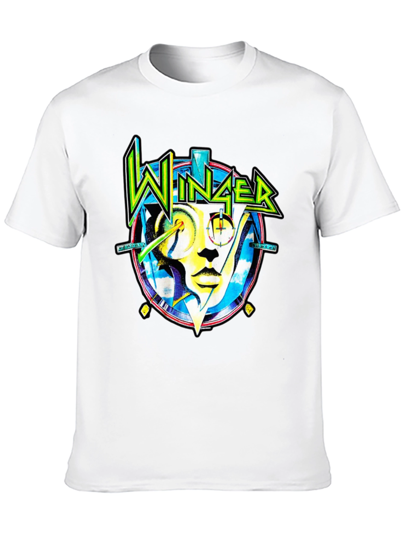 Winger Band Graphic Tee - Black Cotton Rock T-Shirt