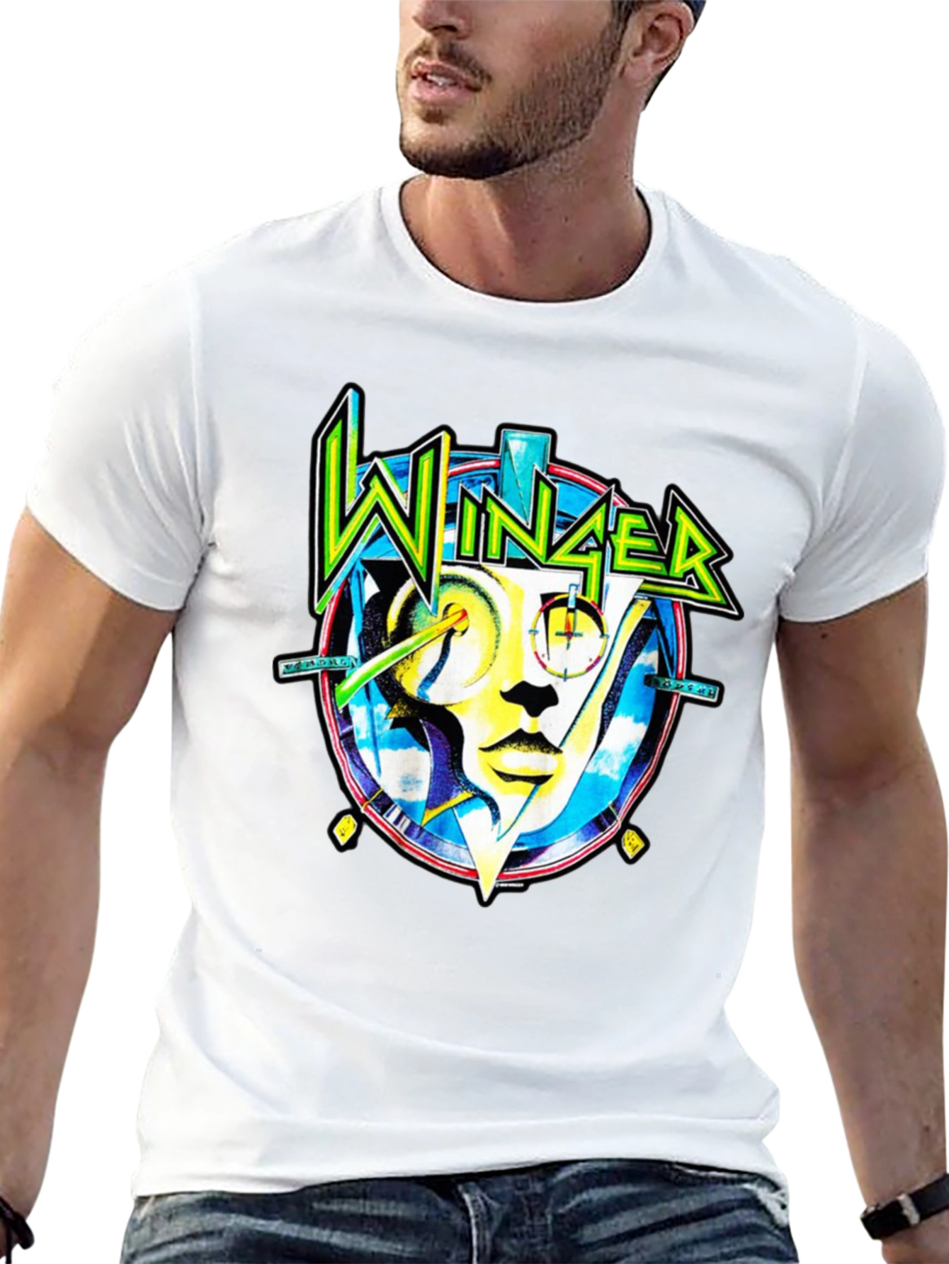 Winger Band Graphic Tee - Black Cotton Rock T-Shirt