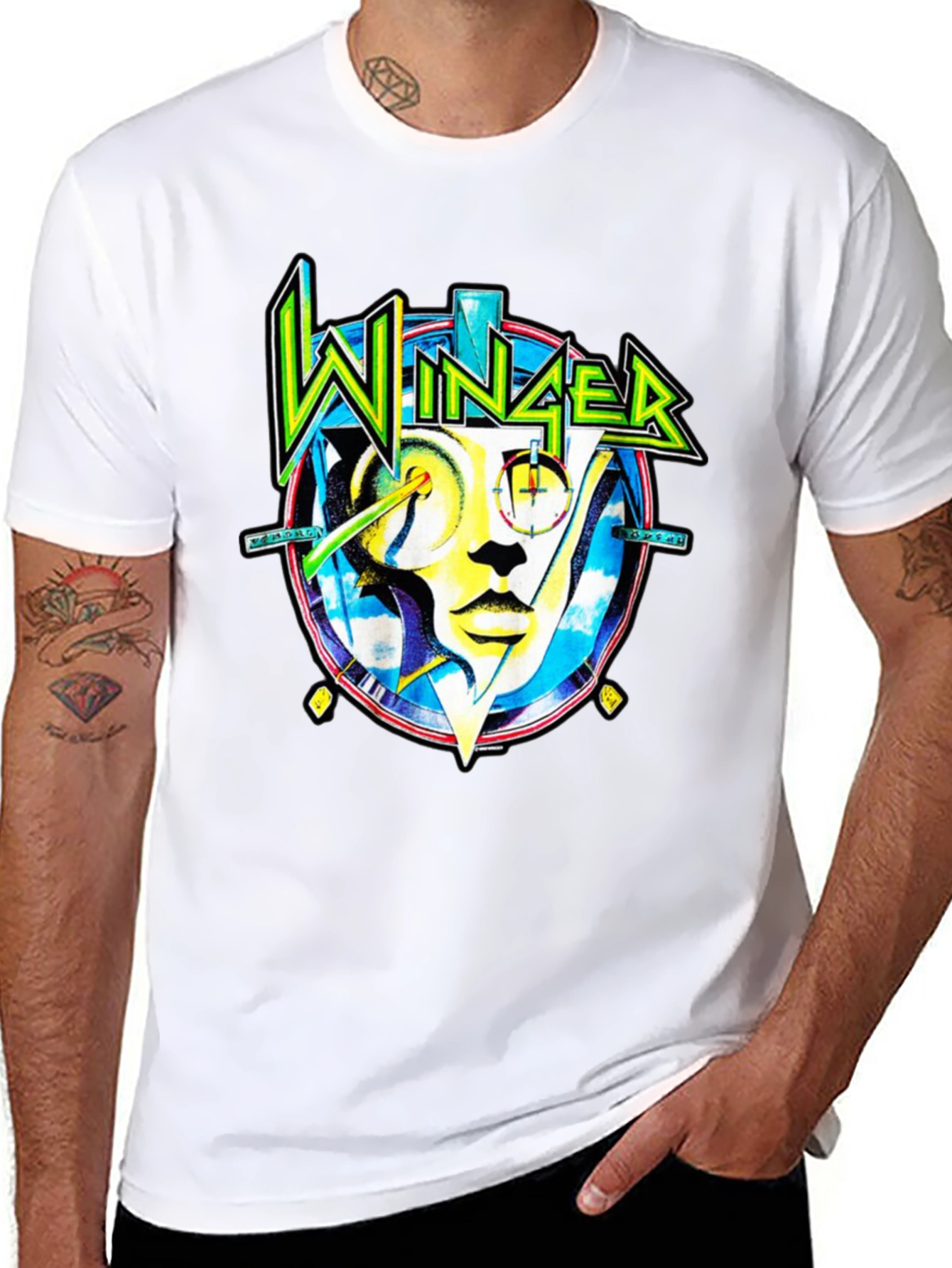 Winger Band Graphic Tee - Black Cotton Rock T-Shirt