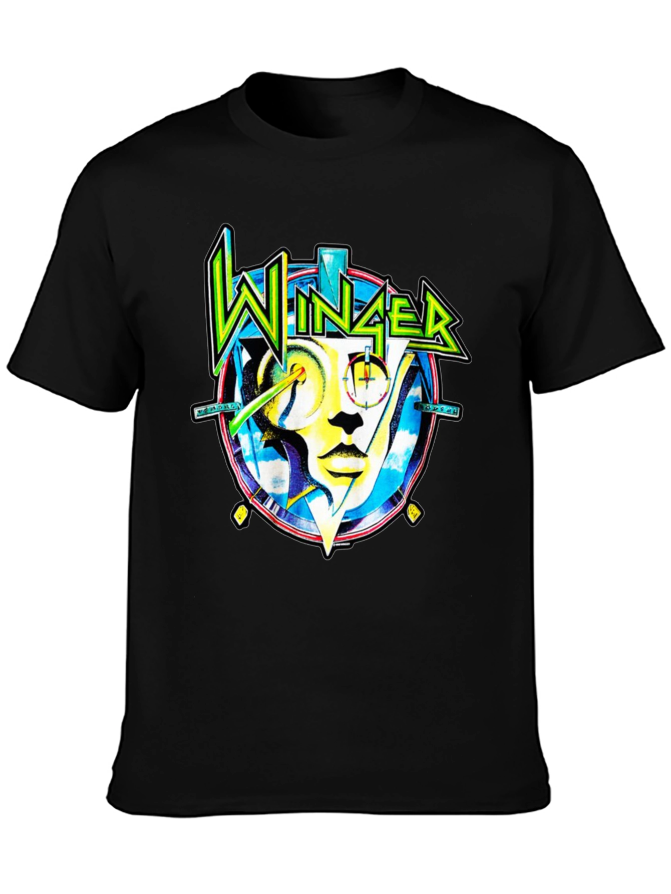 Winger Band Graphic Tee - Black Cotton Rock T-Shirt