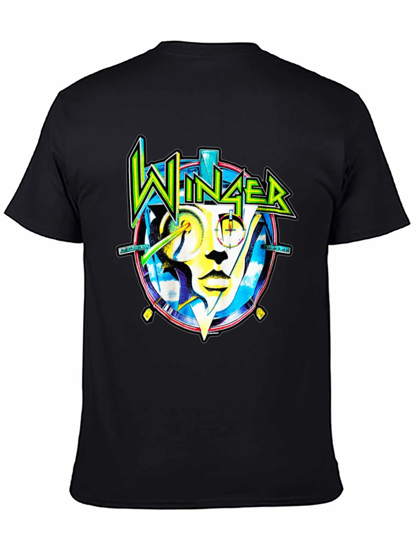 Winger Band Graphic Tee - Black Cotton Rock T-Shirt