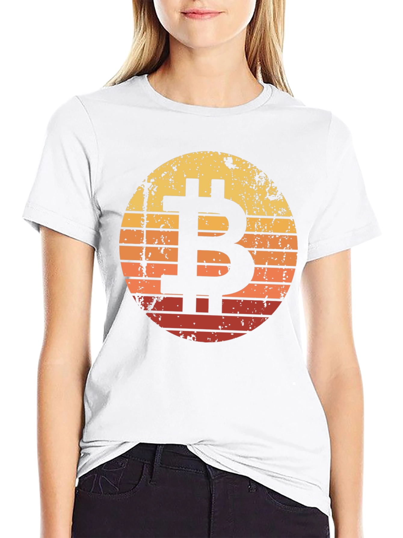Bitcoin Sunset Graphic Tee - Crypto Currency T-Shirt