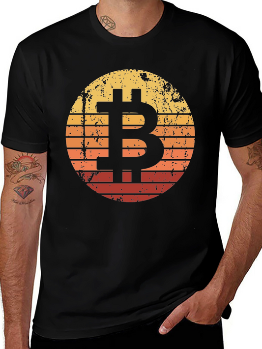 Bitcoin Sunset Graphic Tee - Crypto Currency T-Shirt