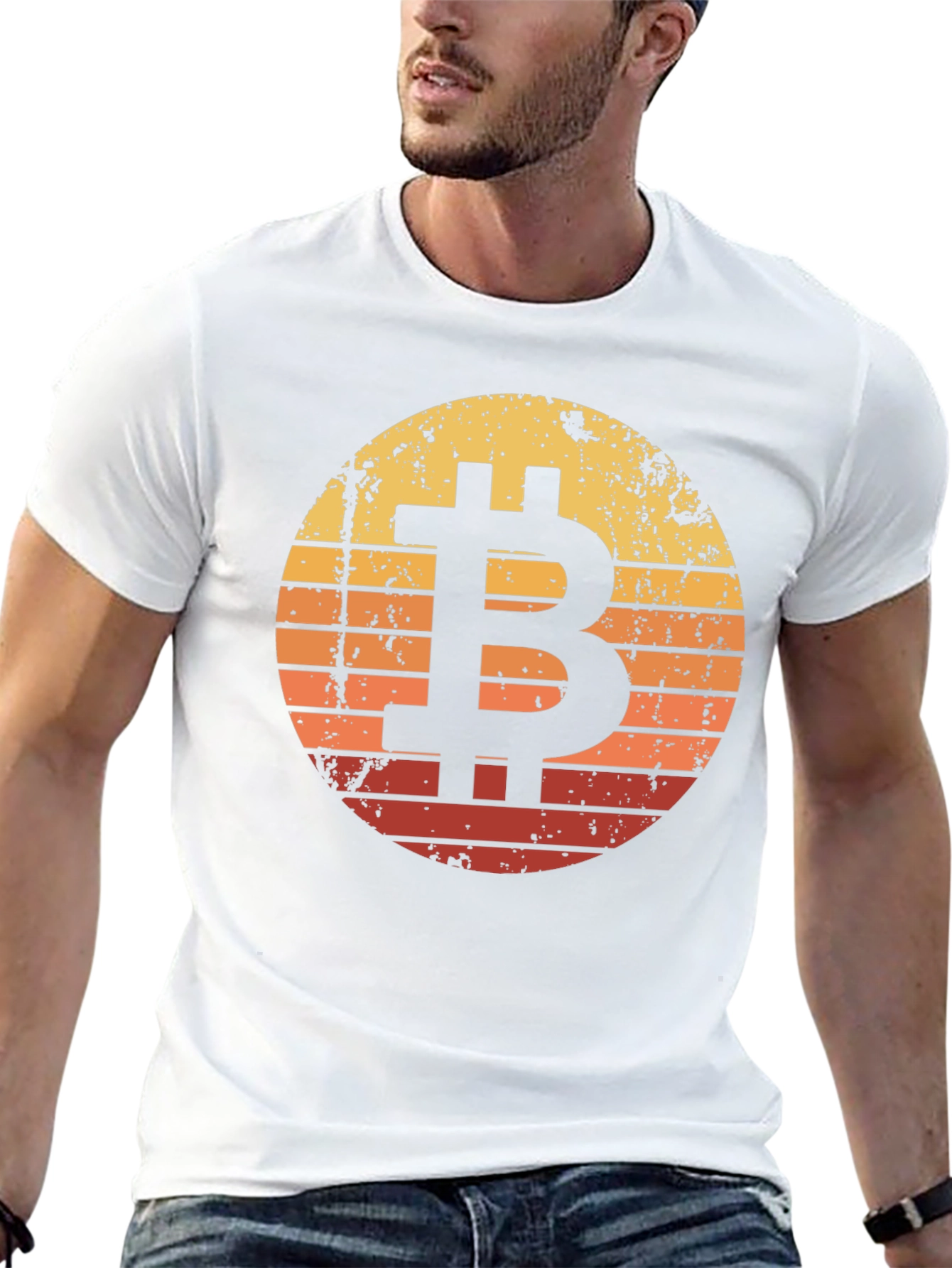 Bitcoin Sunset Graphic Tee - Crypto Currency T-Shirt