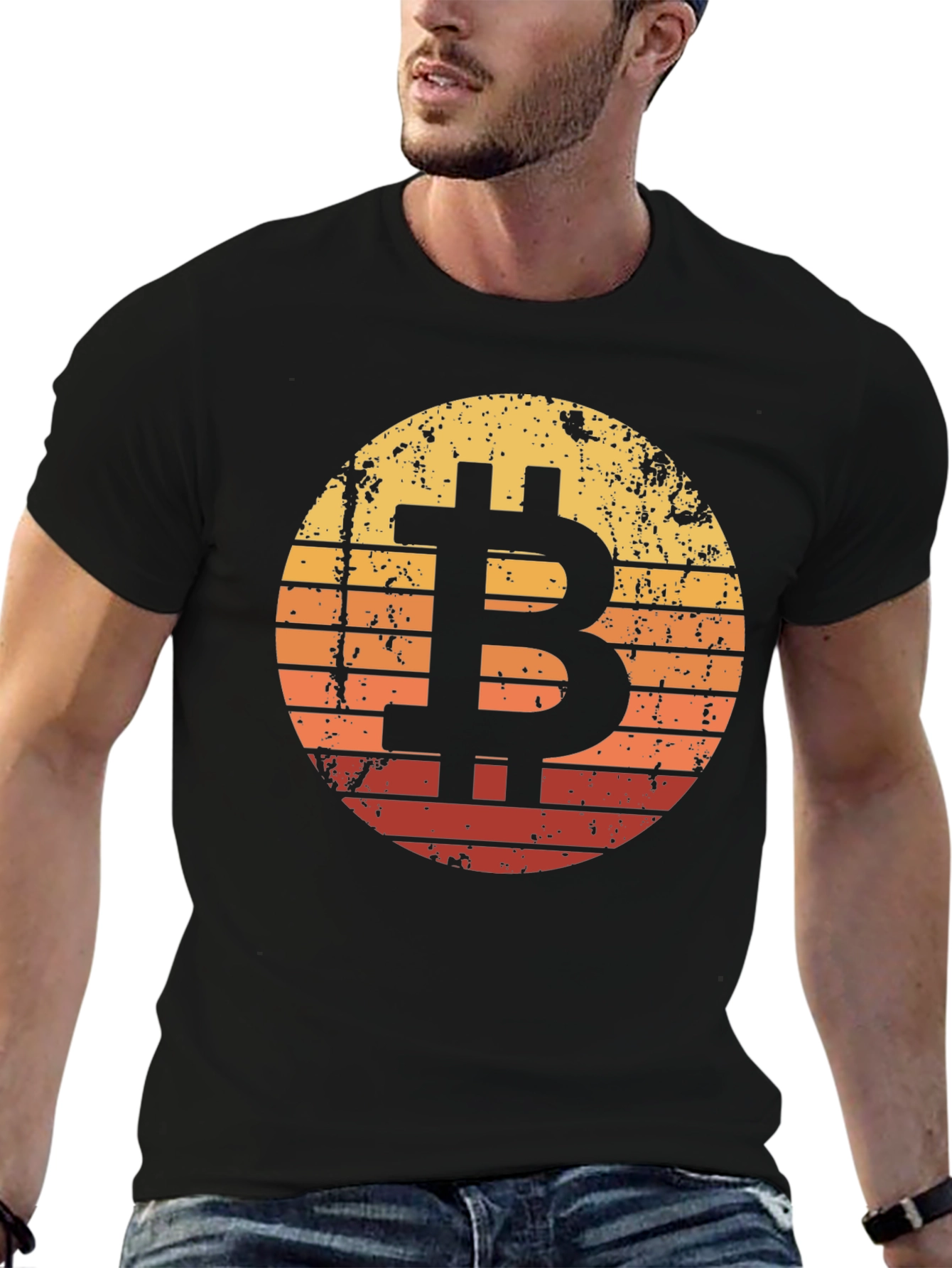 Bitcoin Sunset Graphic Tee - Crypto Currency T-Shirt