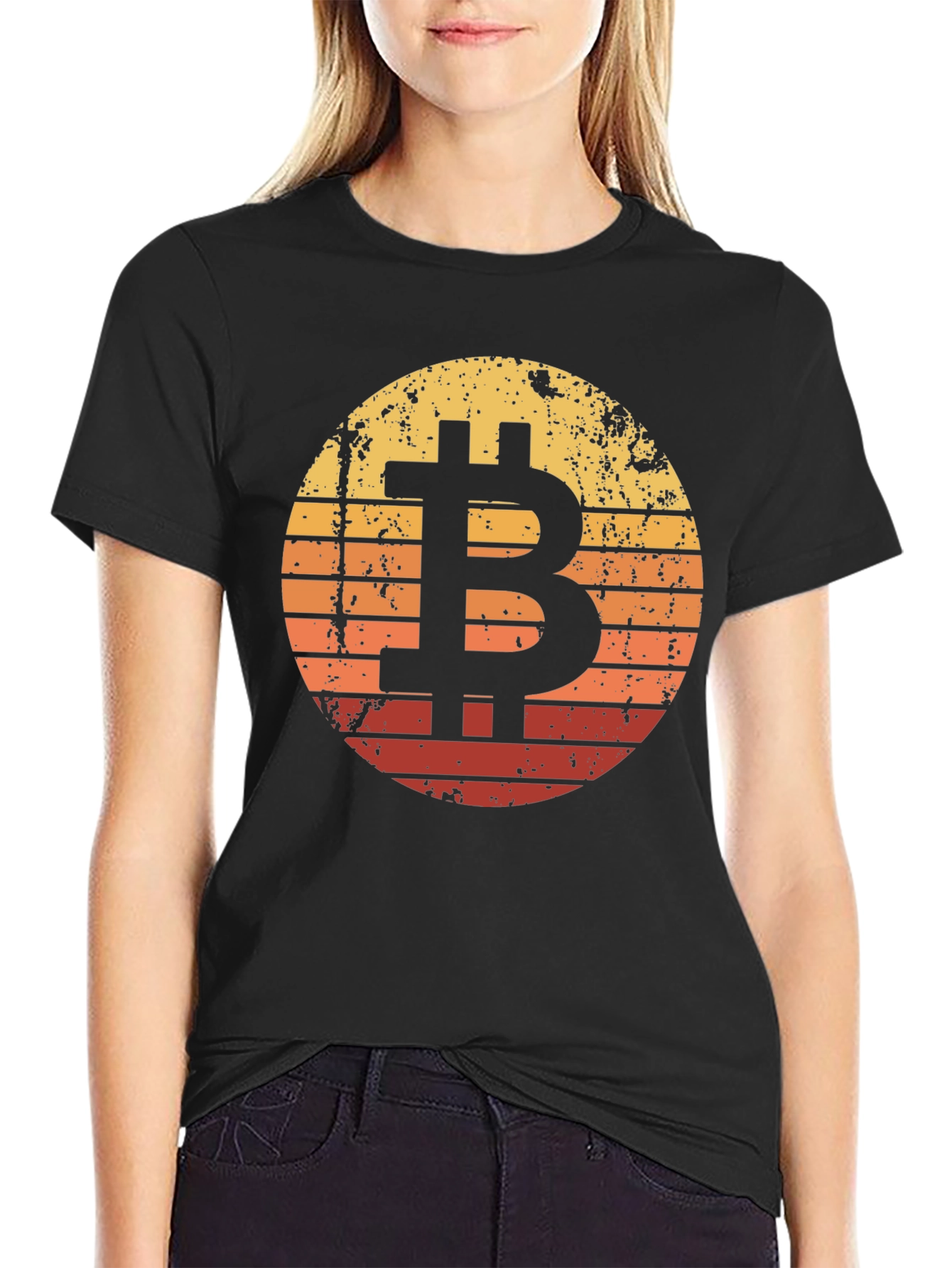 Bitcoin Sunset Graphic Tee - Crypto Currency T-Shirt