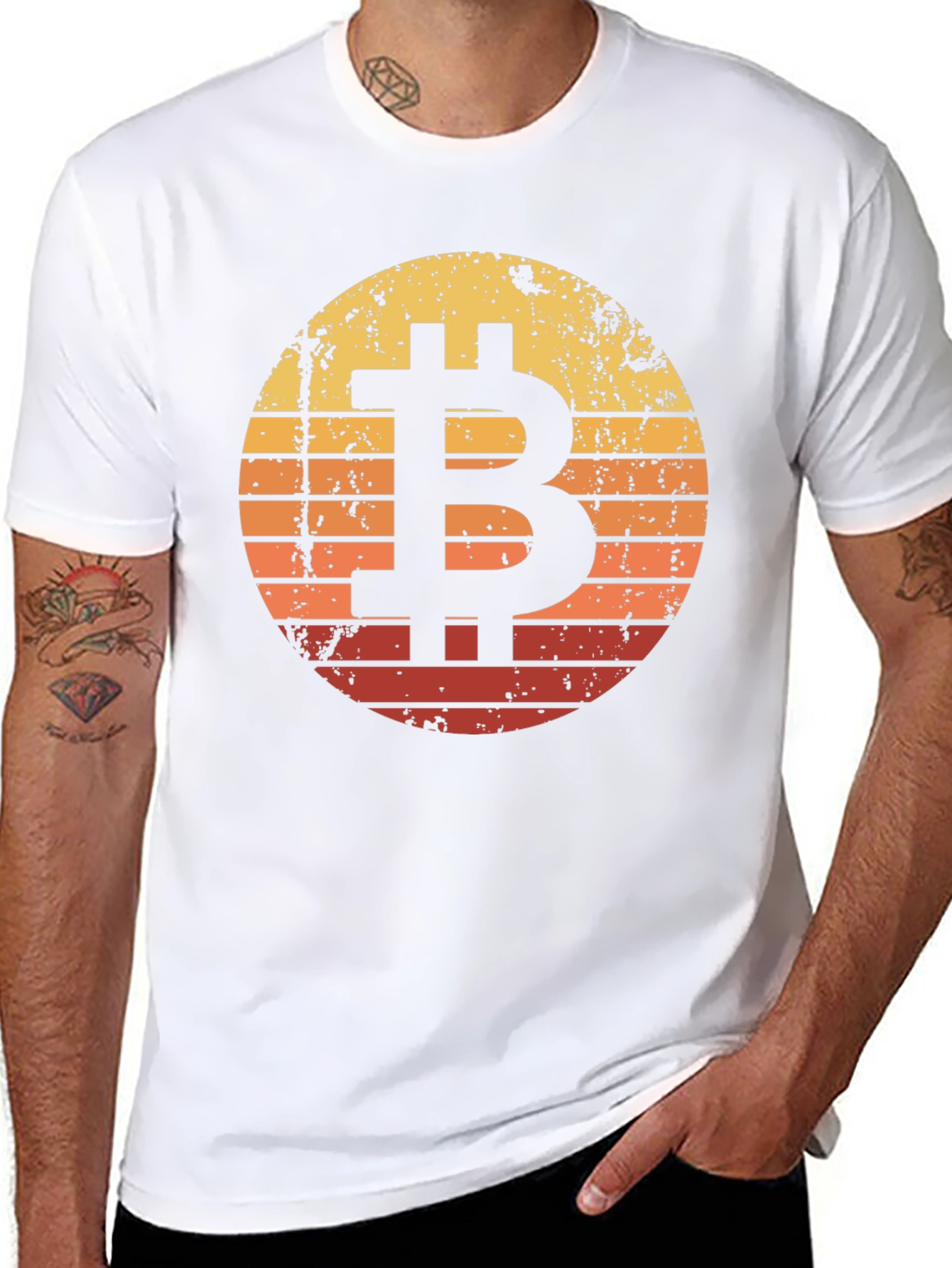 Bitcoin Sunset Graphic Tee - Crypto Currency T-Shirt