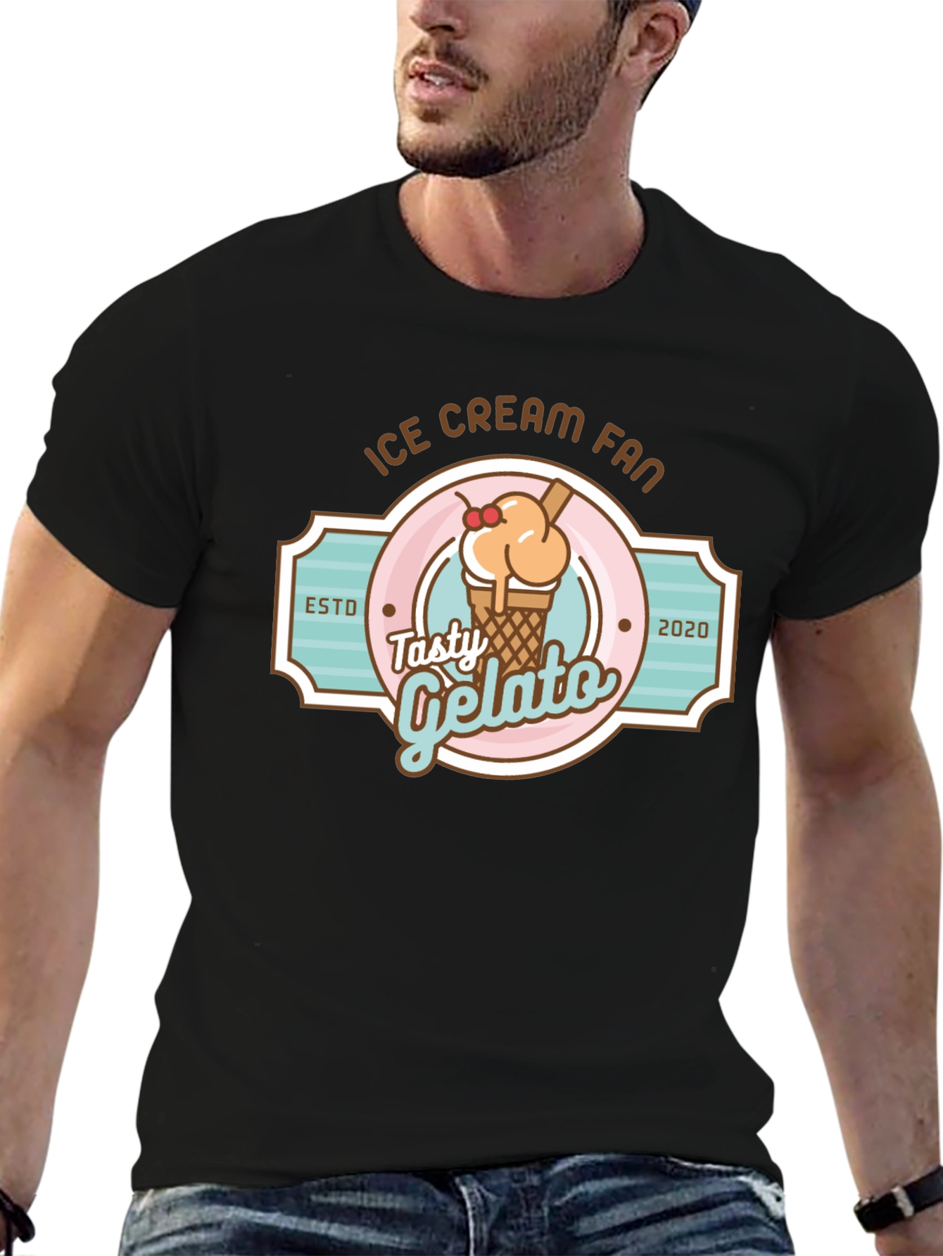 Ice Cream Fan T-Shirt - Tasty Gelato Design