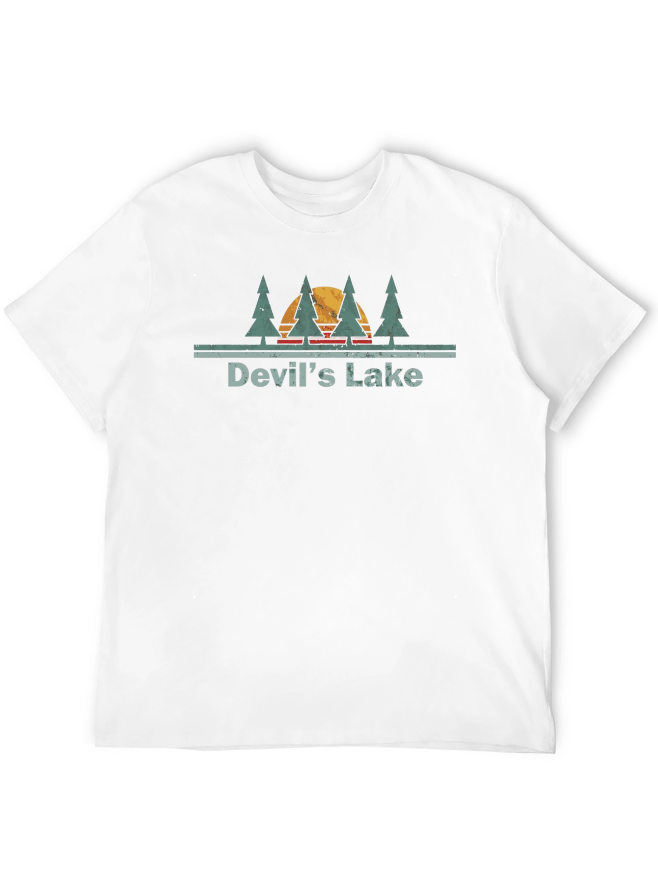 Devils Lake Retro Graphic Tee - Nature Lover Shirt