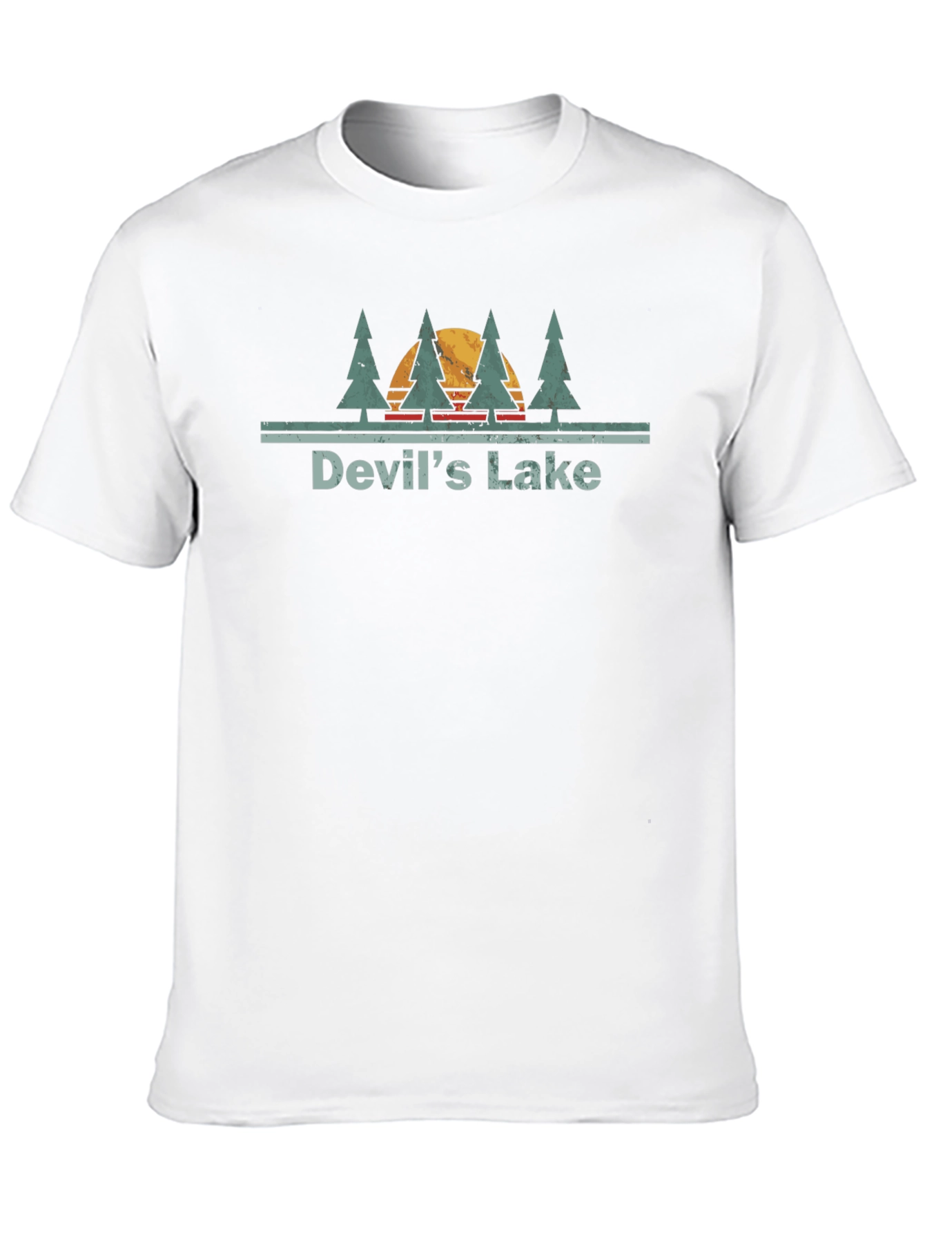 Devils Lake Retro Graphic Tee - Nature Lover Shirt