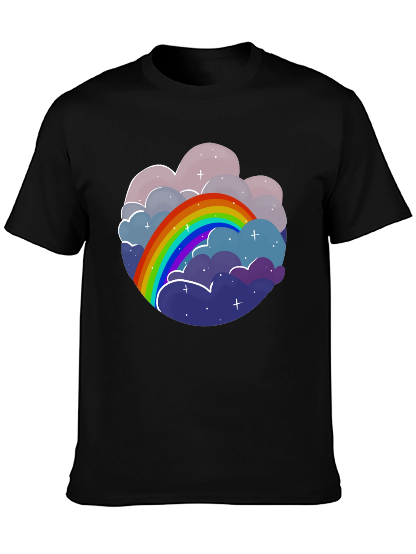 Rainbow Cloud Graphic Tee - Unisex Cotton T-Shirt