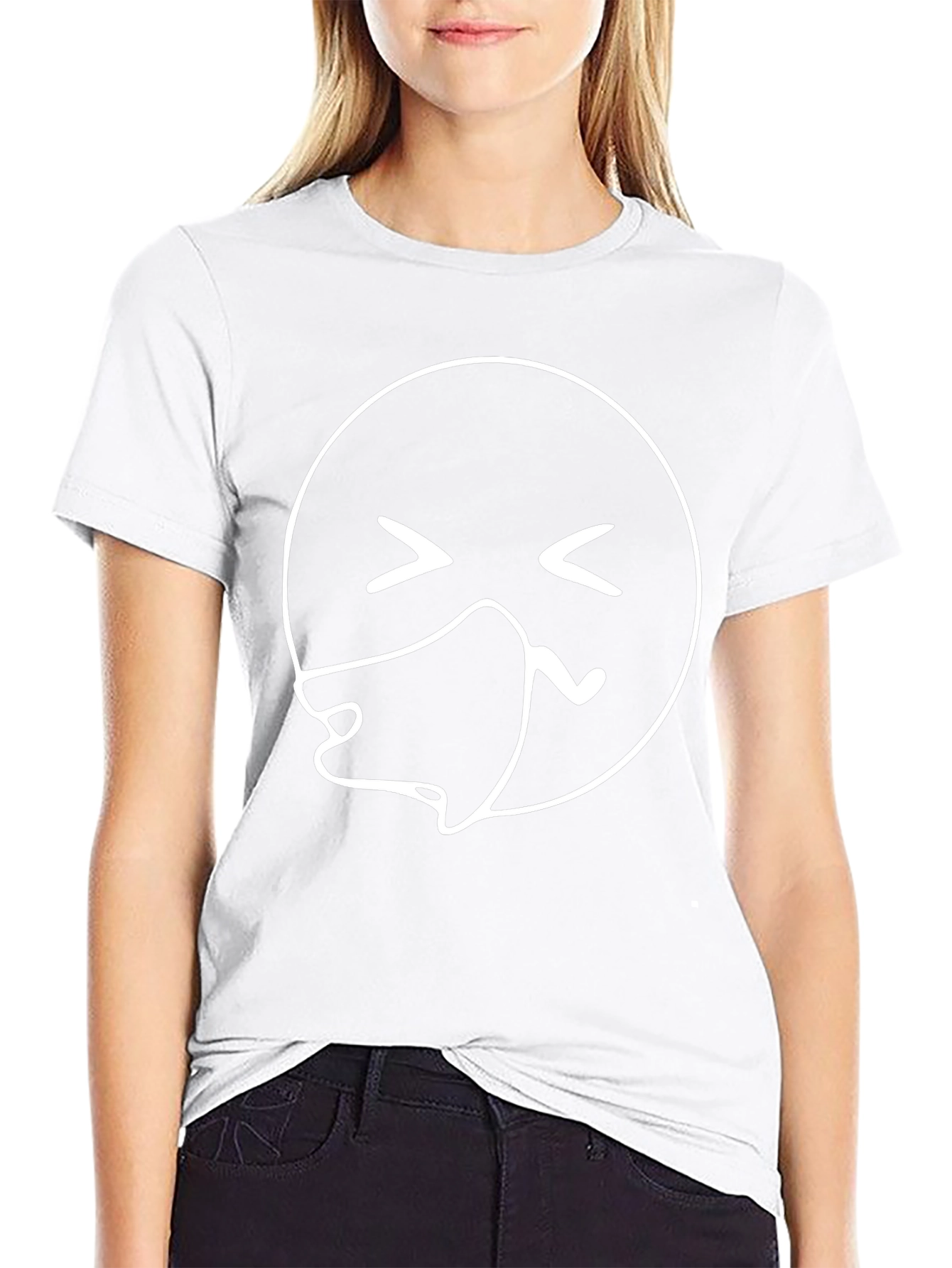 Sick Emoji Graphic Tee - Black Casual T-Shirt