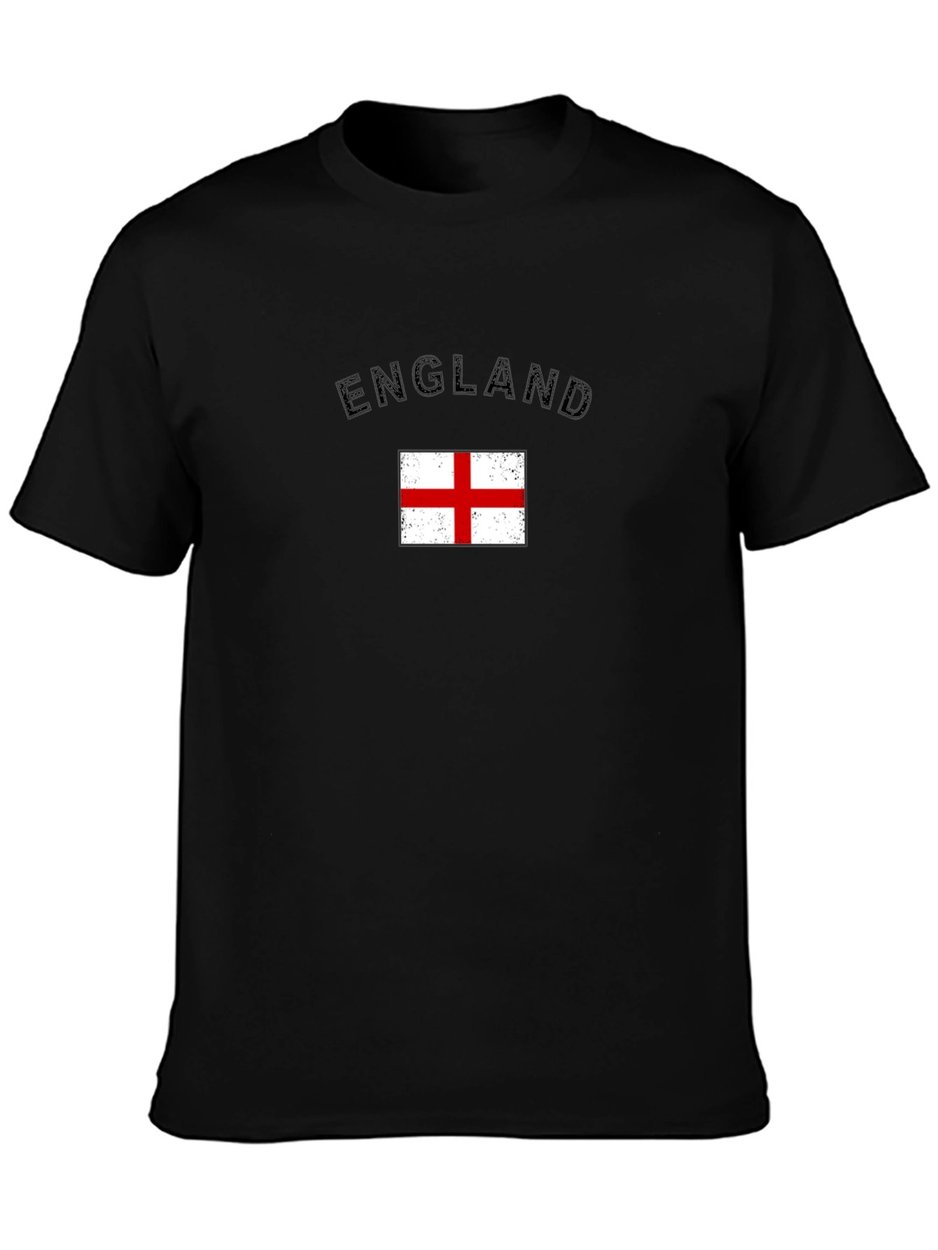 England Flag Graphic T-Shirt - Black