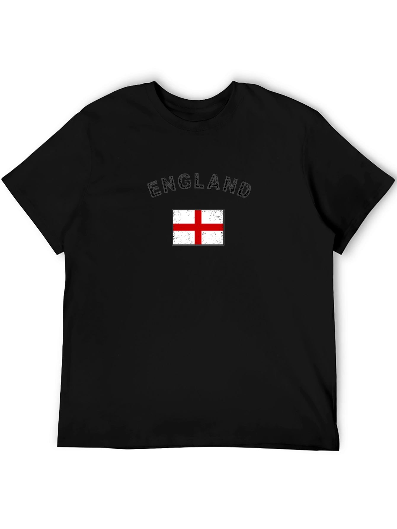 England Flag Graphic T-Shirt - Black