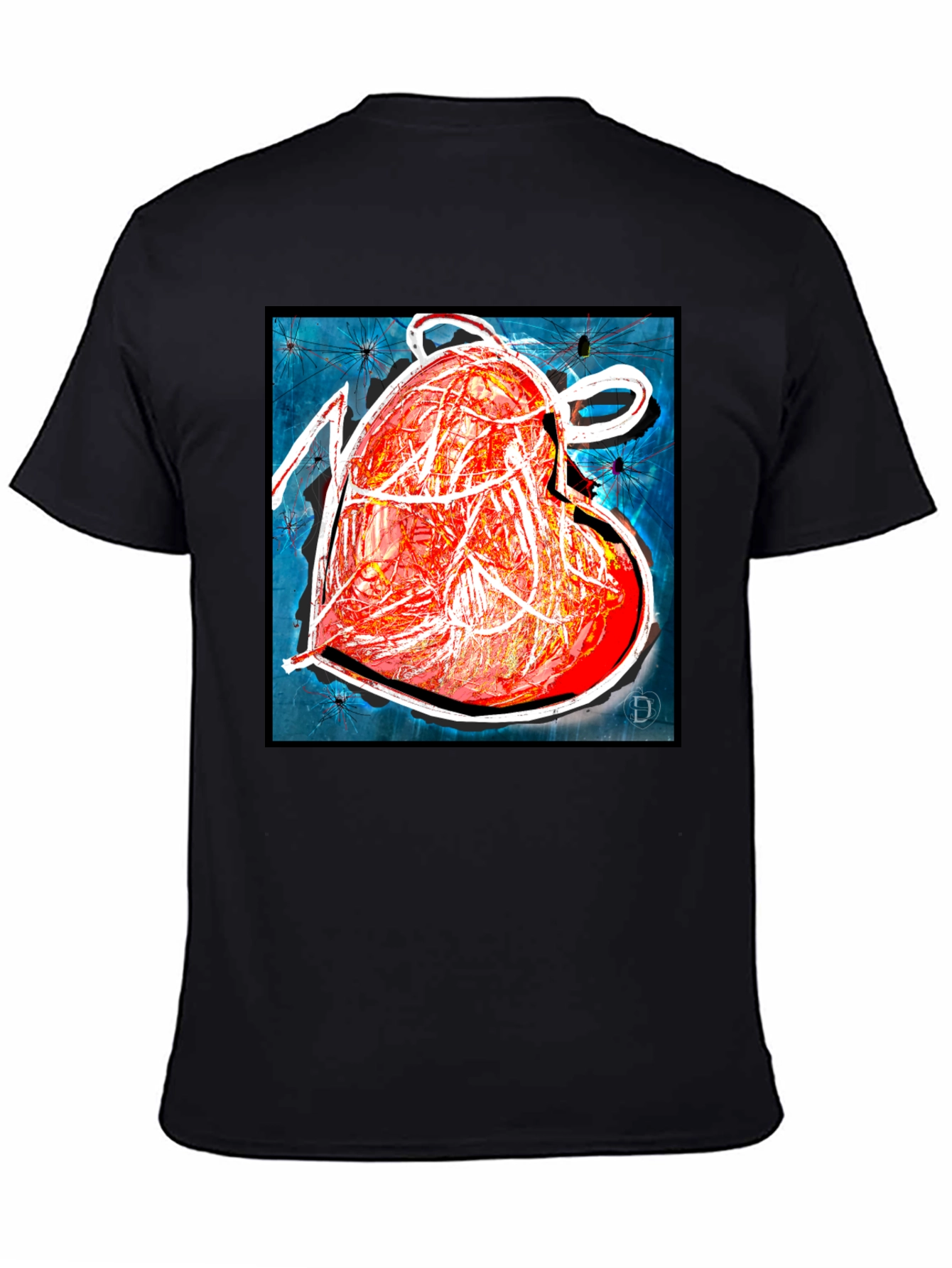 Abstract Heart Graphic T-Shirt - Modern Art Tee