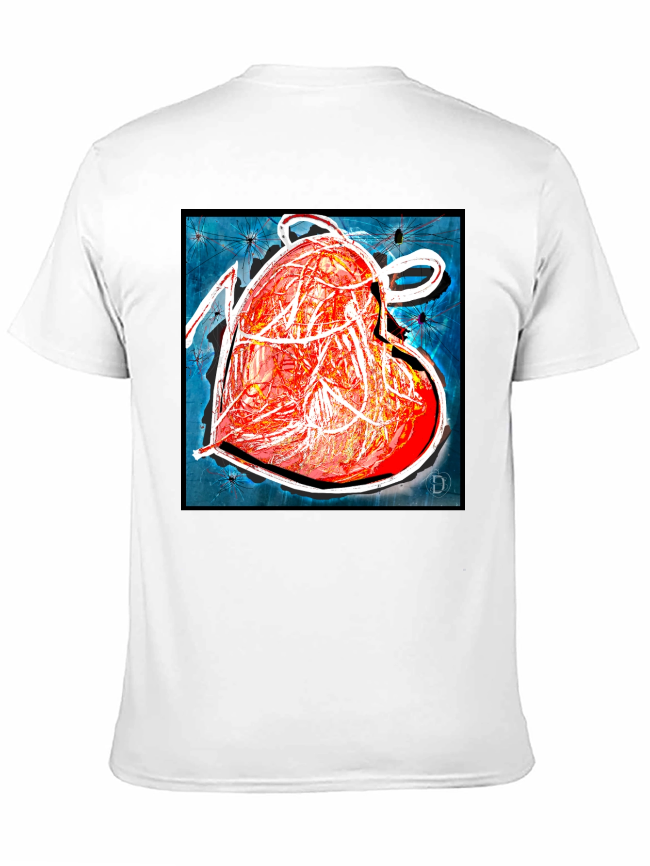 Abstract Heart Graphic T-Shirt - Modern Art Tee