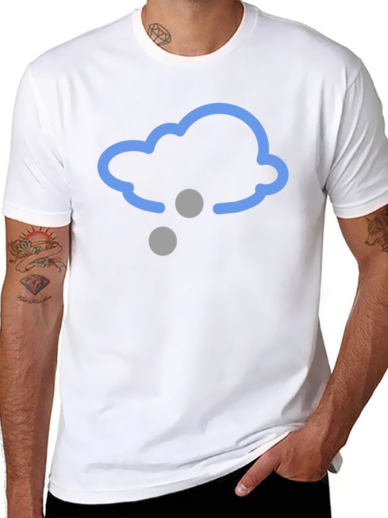 Snow Cloud Graphic Tee - Black