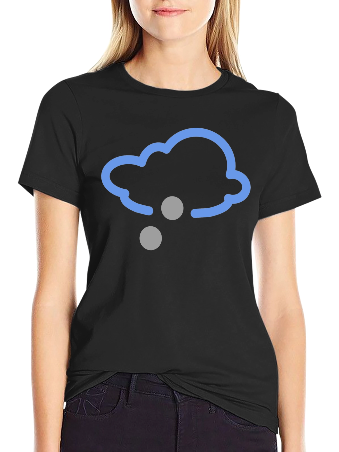 Snow Cloud Graphic Tee - Black
