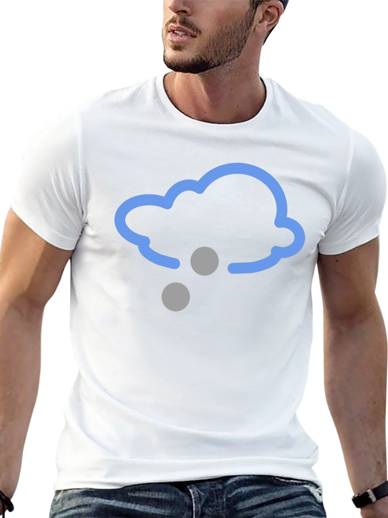 Snow Cloud Graphic Tee - Black
