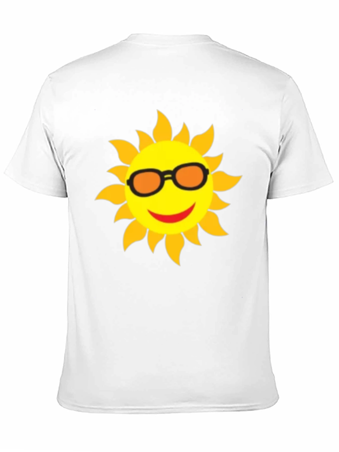 Happy Sun Graphic Tee - Black Cotton T-Shirt