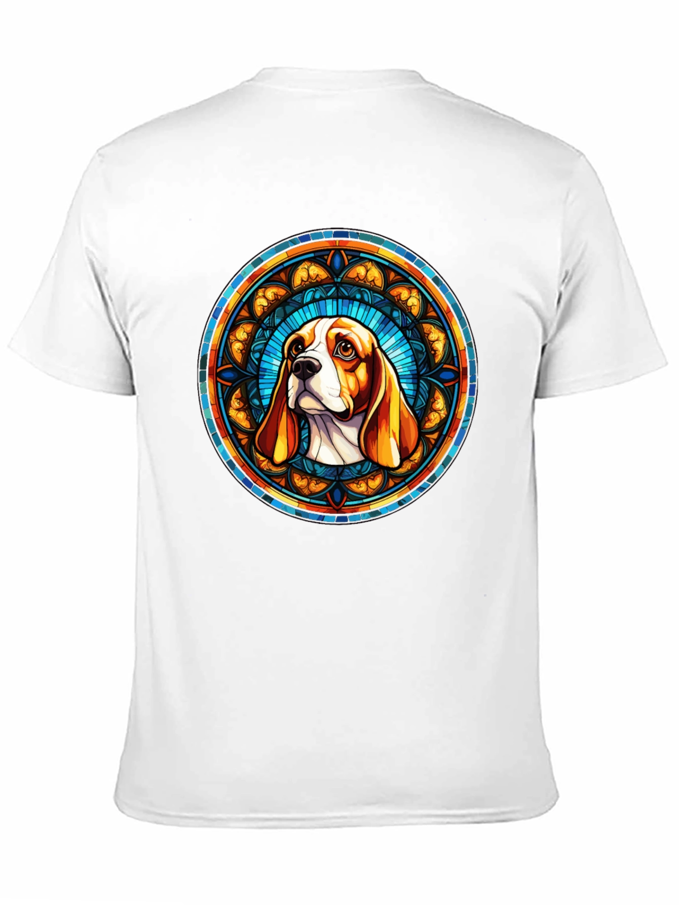 Dog Breed Art T-Shirt | Stained Glass Beagle Tee