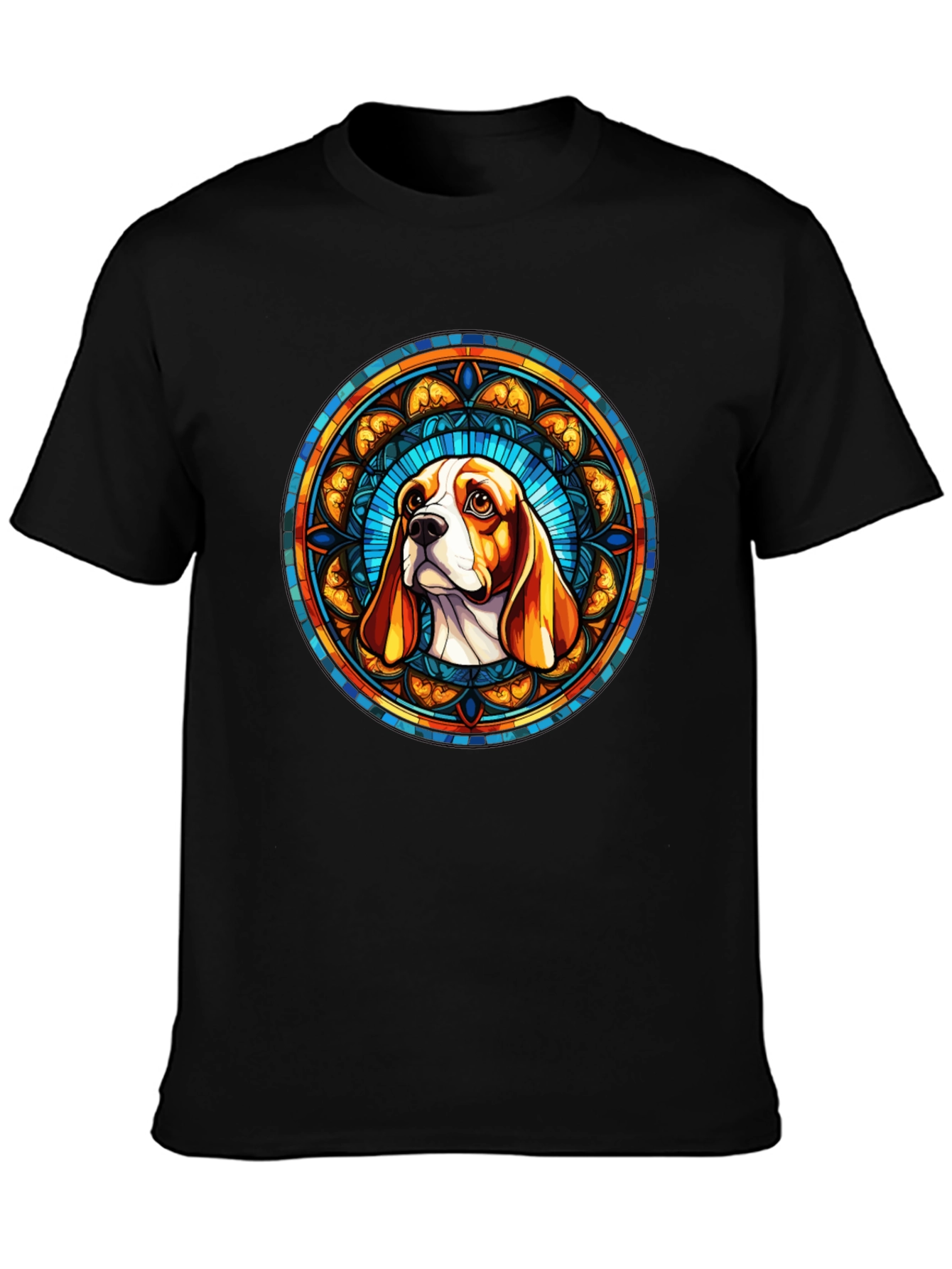 Dog Breed Art T-Shirt | Stained Glass Beagle Tee