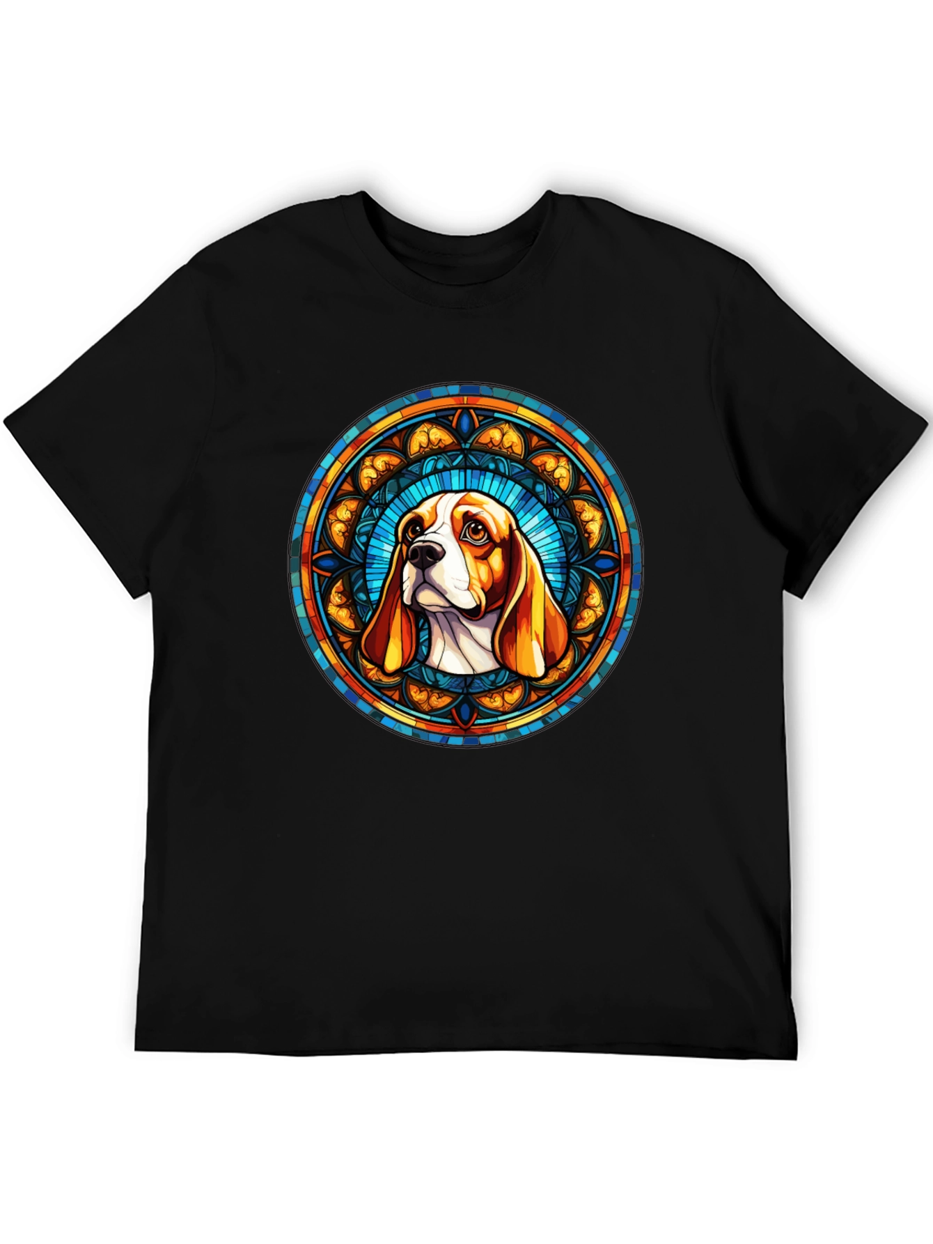 Dog Breed Art T-Shirt | Stained Glass Beagle Tee