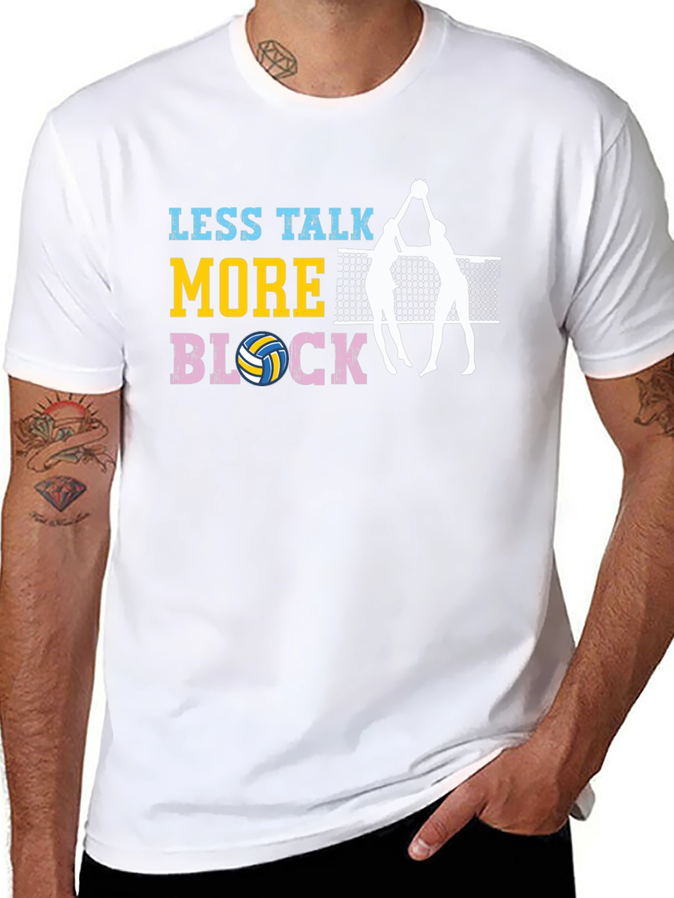 Less Talk More Block Volleyball T-Shirt