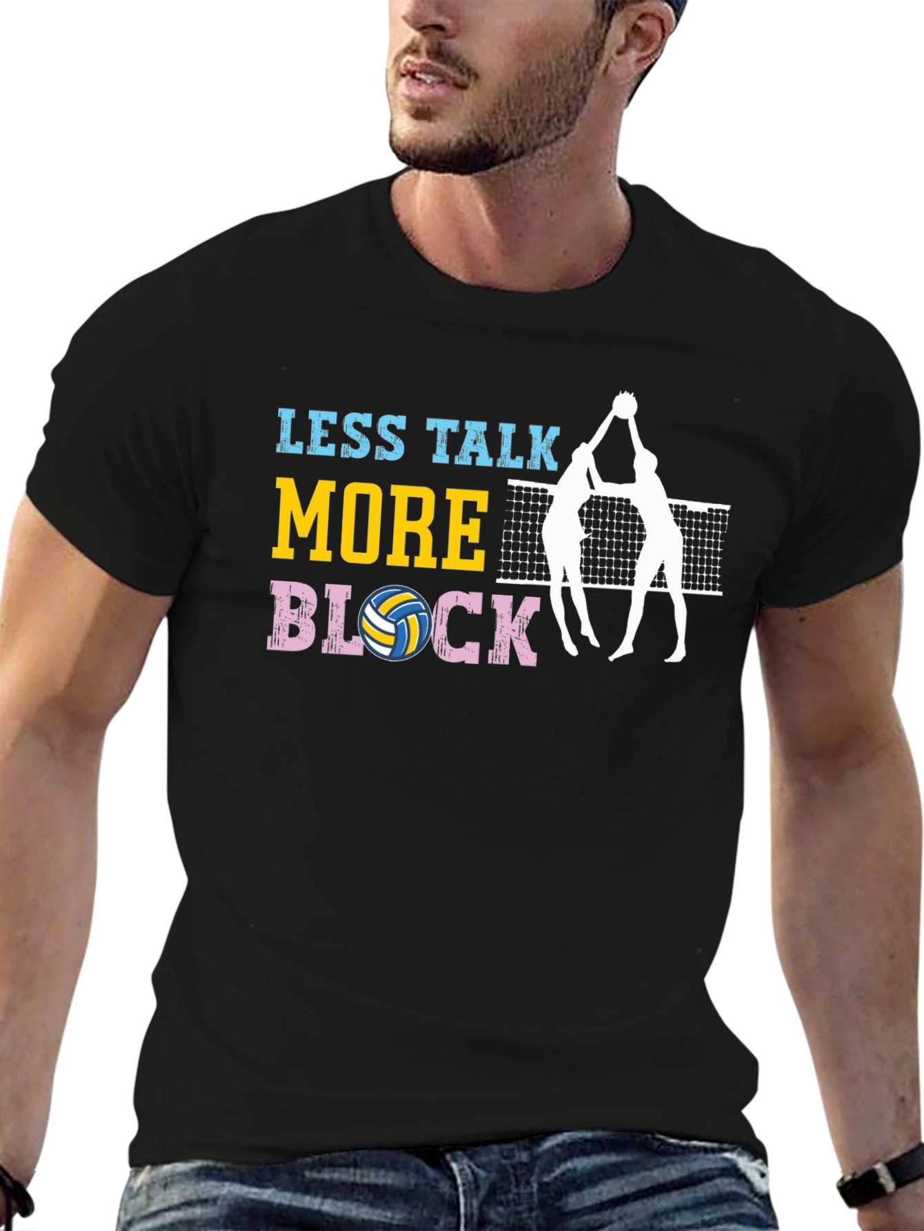 Less Talk More Block Volleyball T-Shirt