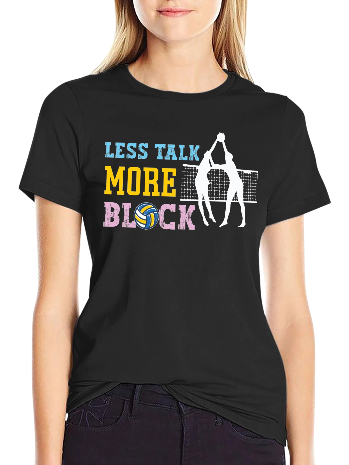 Less Talk More Block Volleyball T-Shirt