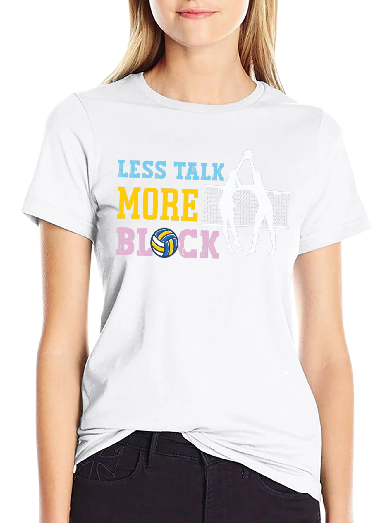 Less Talk More Block Volleyball T-Shirt