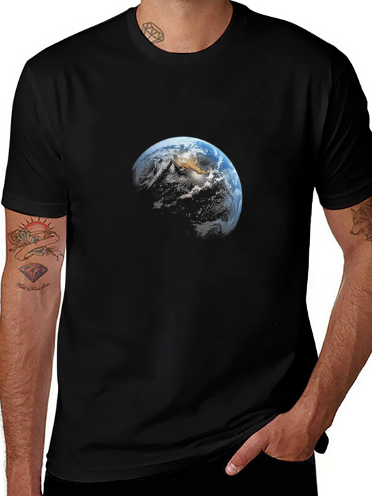 Earth Graphic Tee - Space & Planet Design