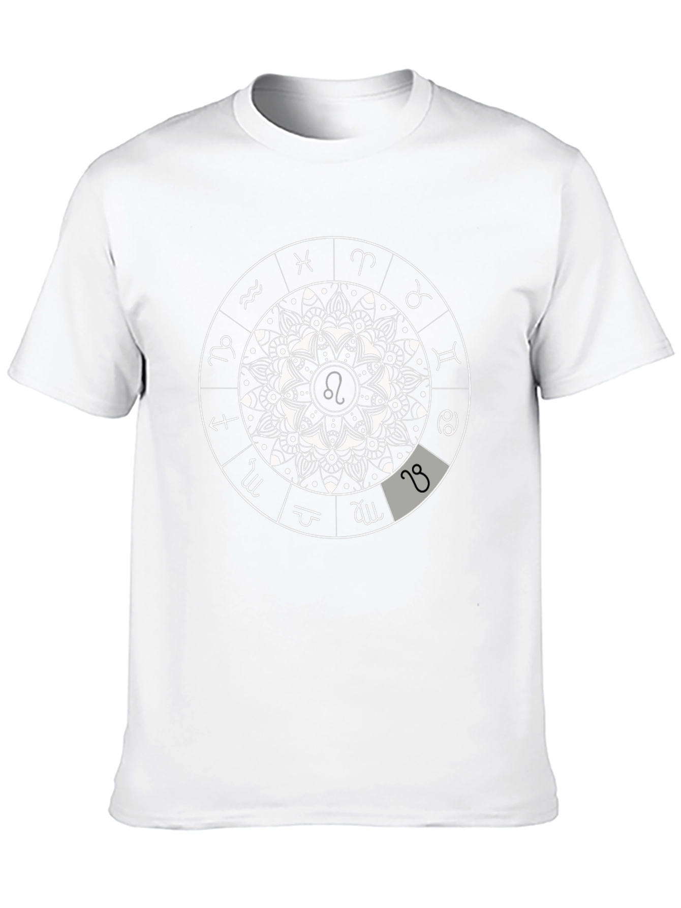 Zodiac Mandala Graphic Tee - Black T-Shirt
