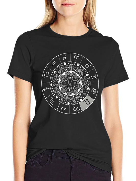 Zodiac Mandala Graphic Tee - Black T-Shirt