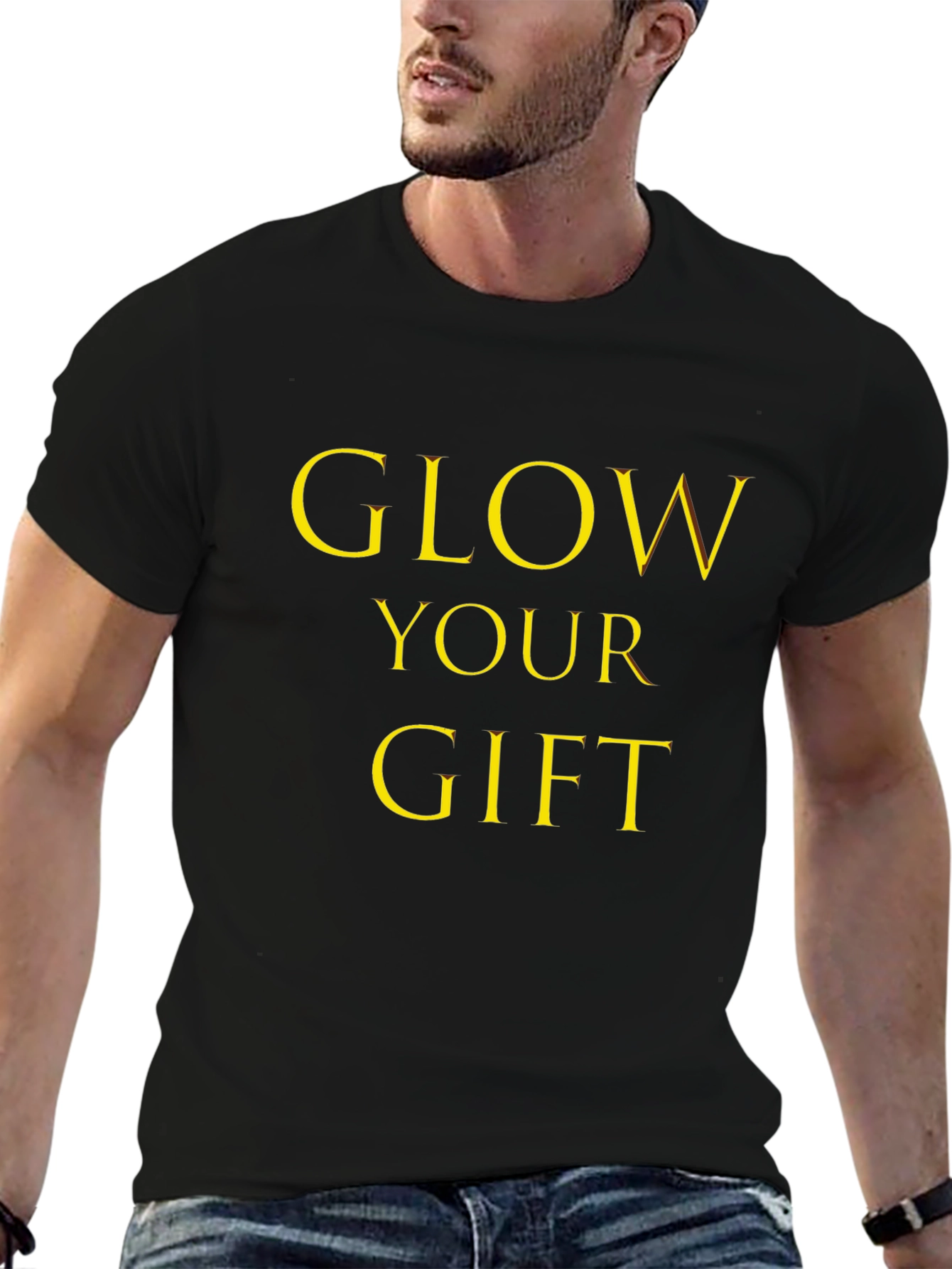 Glow Your Gift Black Graphic Tee